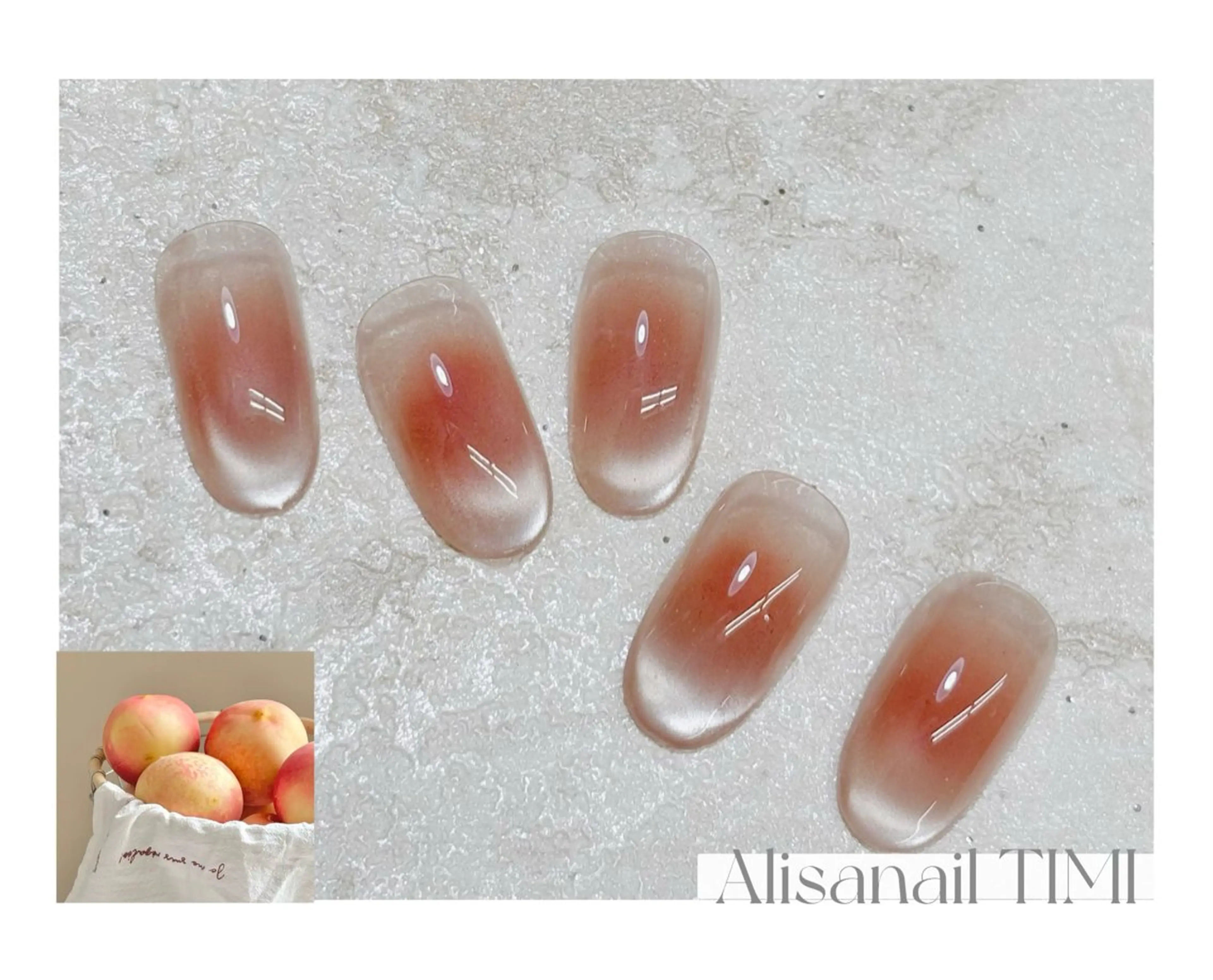 【hand】チークネイル×マグネット☆オフ込みの写真