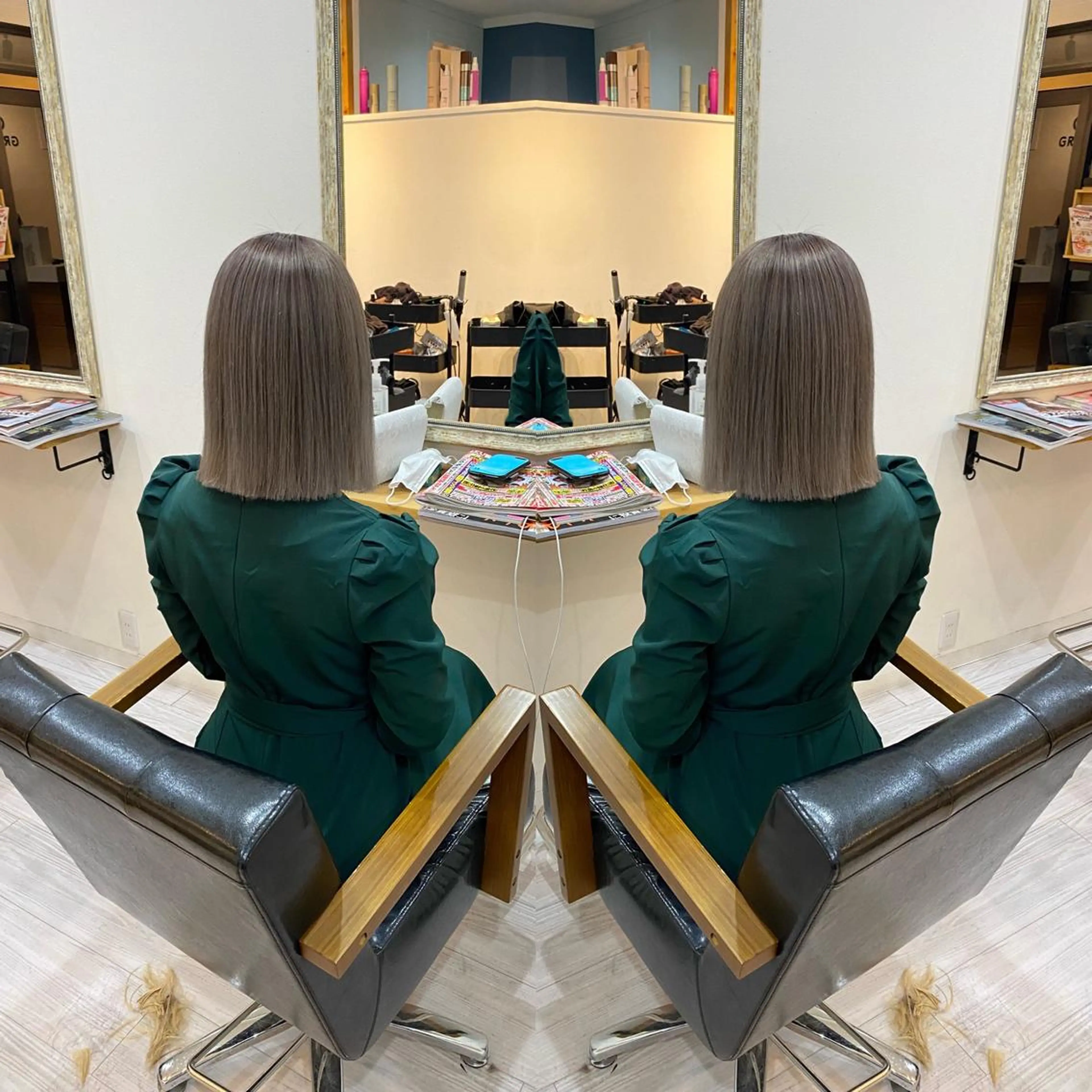 ショート ヘアカラー aura所属・ashida yuukiのヘアスタイル