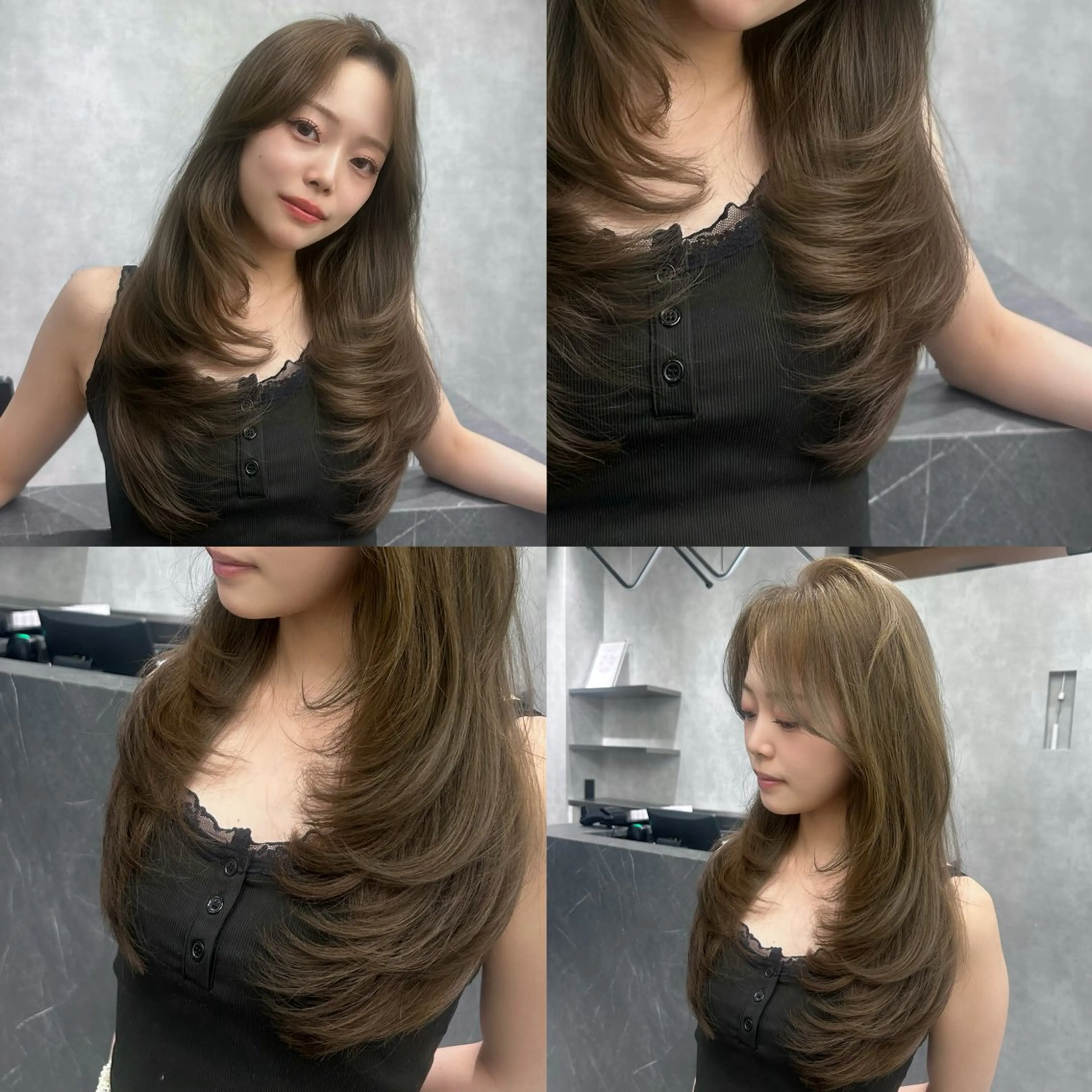 ロング レイヤーカット カット ヘアカラー トリートメント 大人レイヤー/艶美髪 🇺🇸TOMONAのヘアスタイル