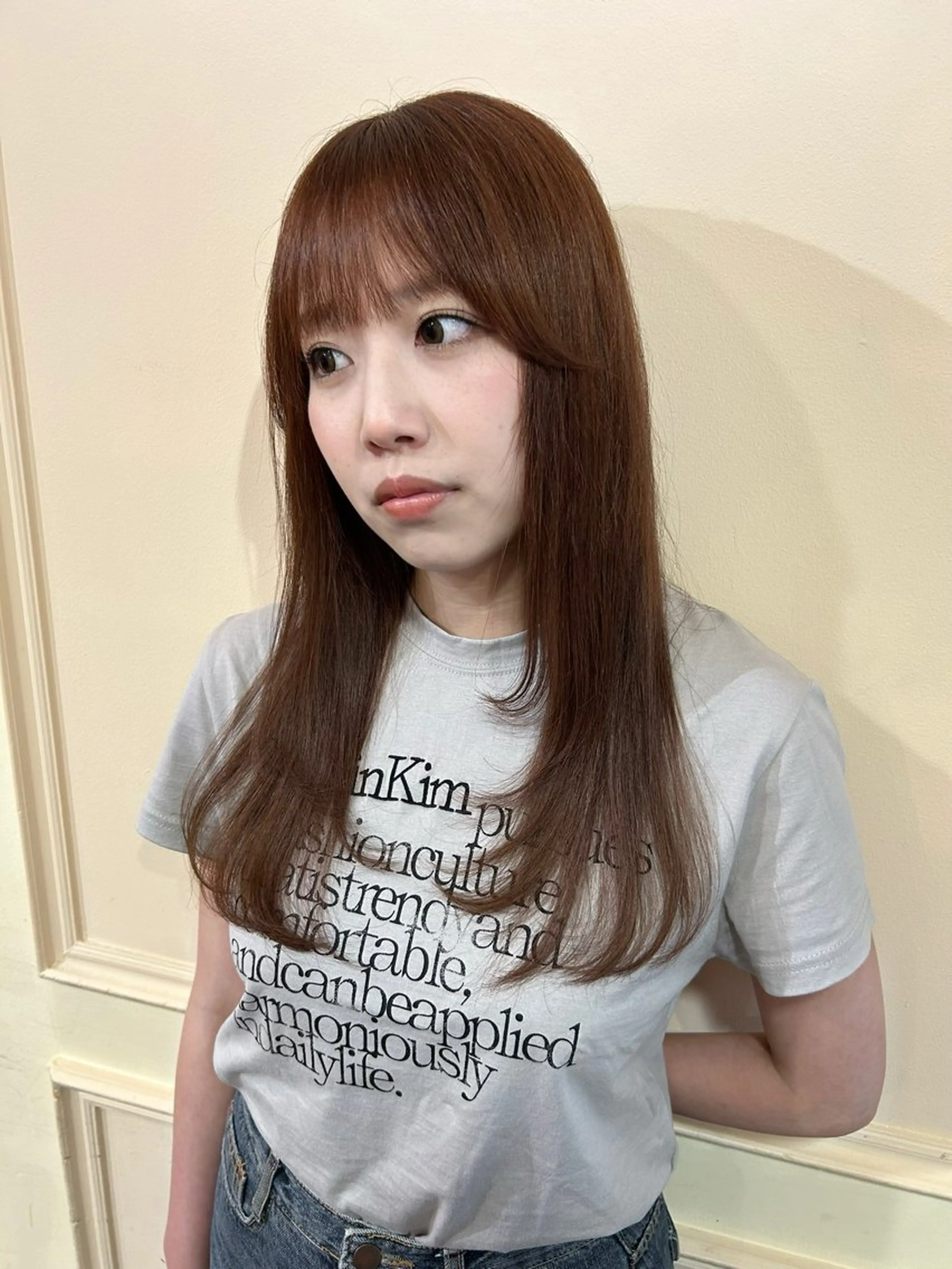 ロング カラー 学生 韓国風ヘア レイヤーカット 'AXISガスビル Rinのヘアスタイル