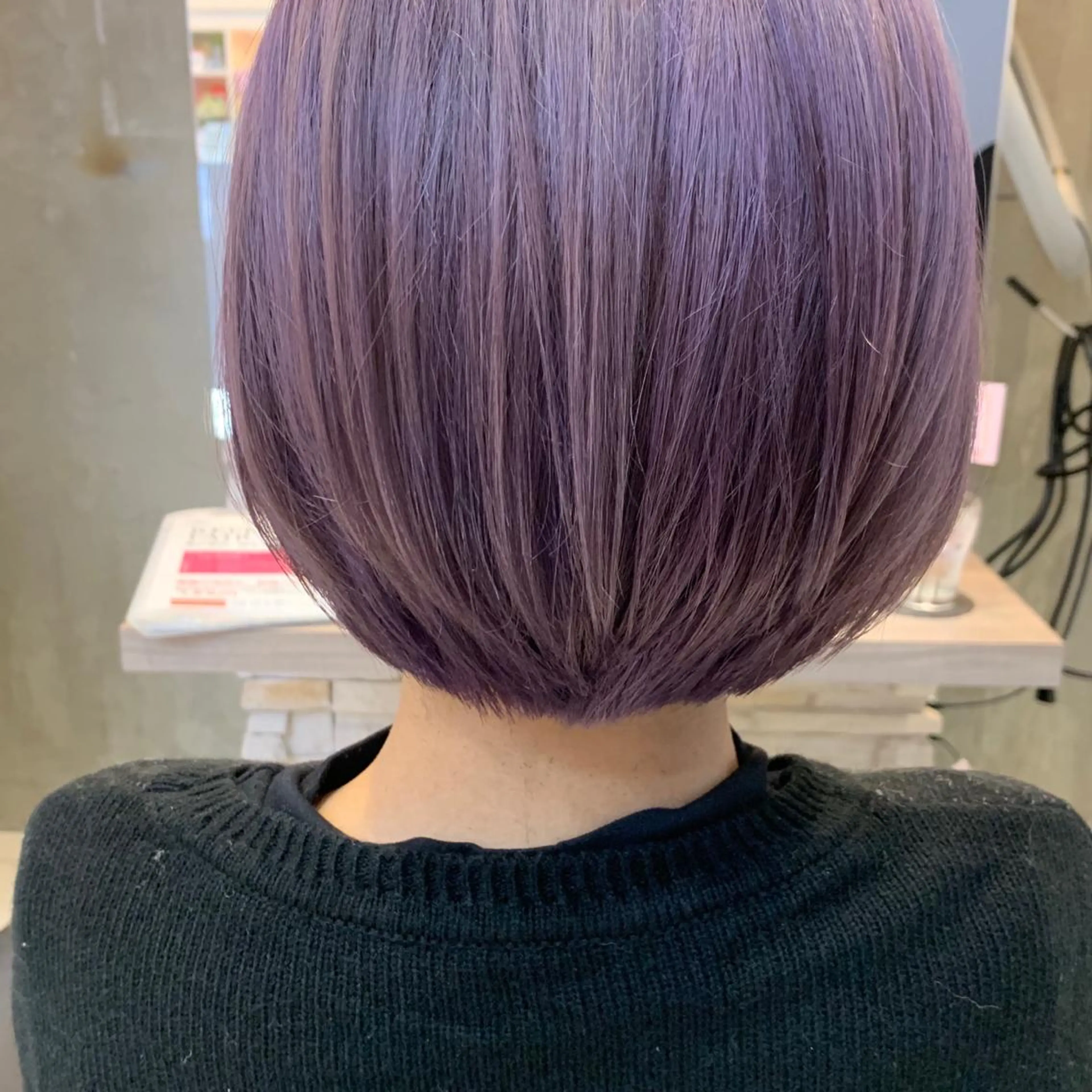 ショート カラー パープルカラー ショートヘア 早坂 裕真のヘアスタイル