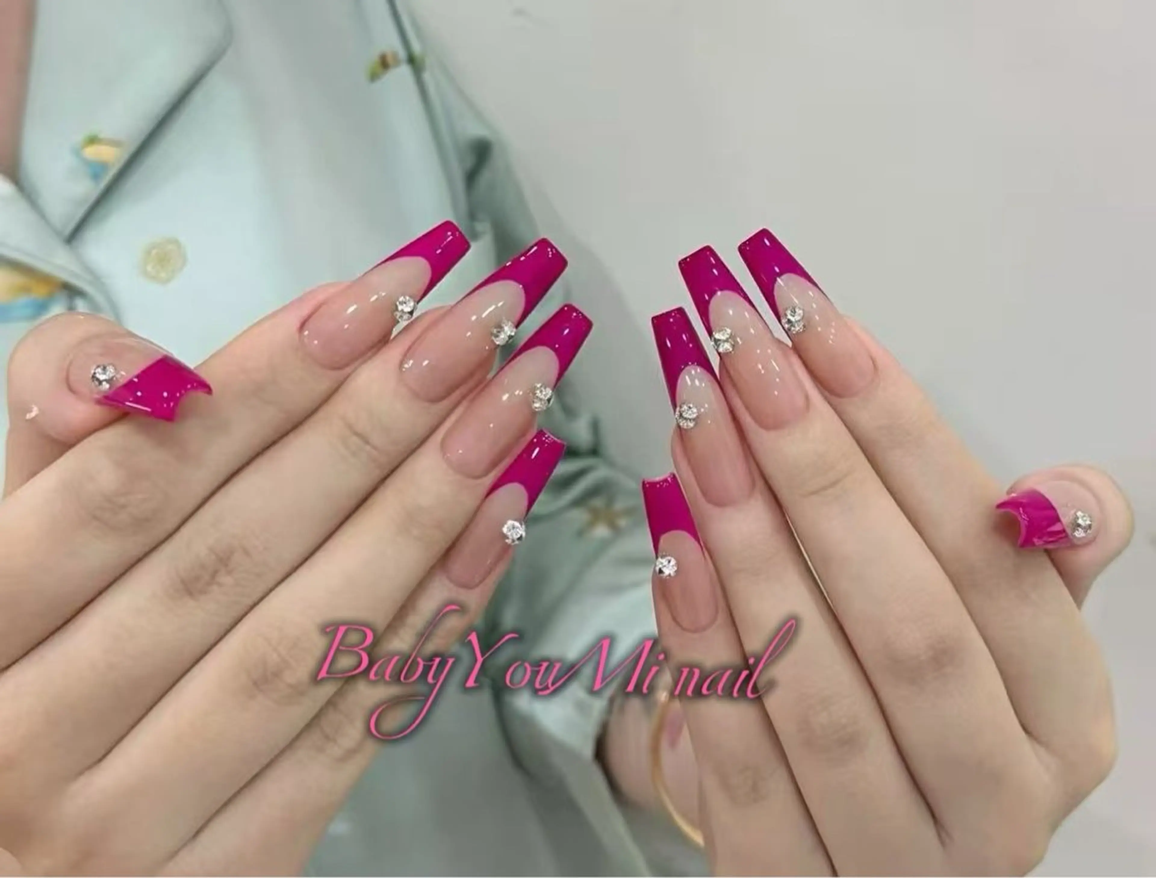 ネイル オーロラネイル 成人式 フットネイル フレンチネイル ジェルネイル ハンドネイル BabyYouMi nailのネイルデザイン