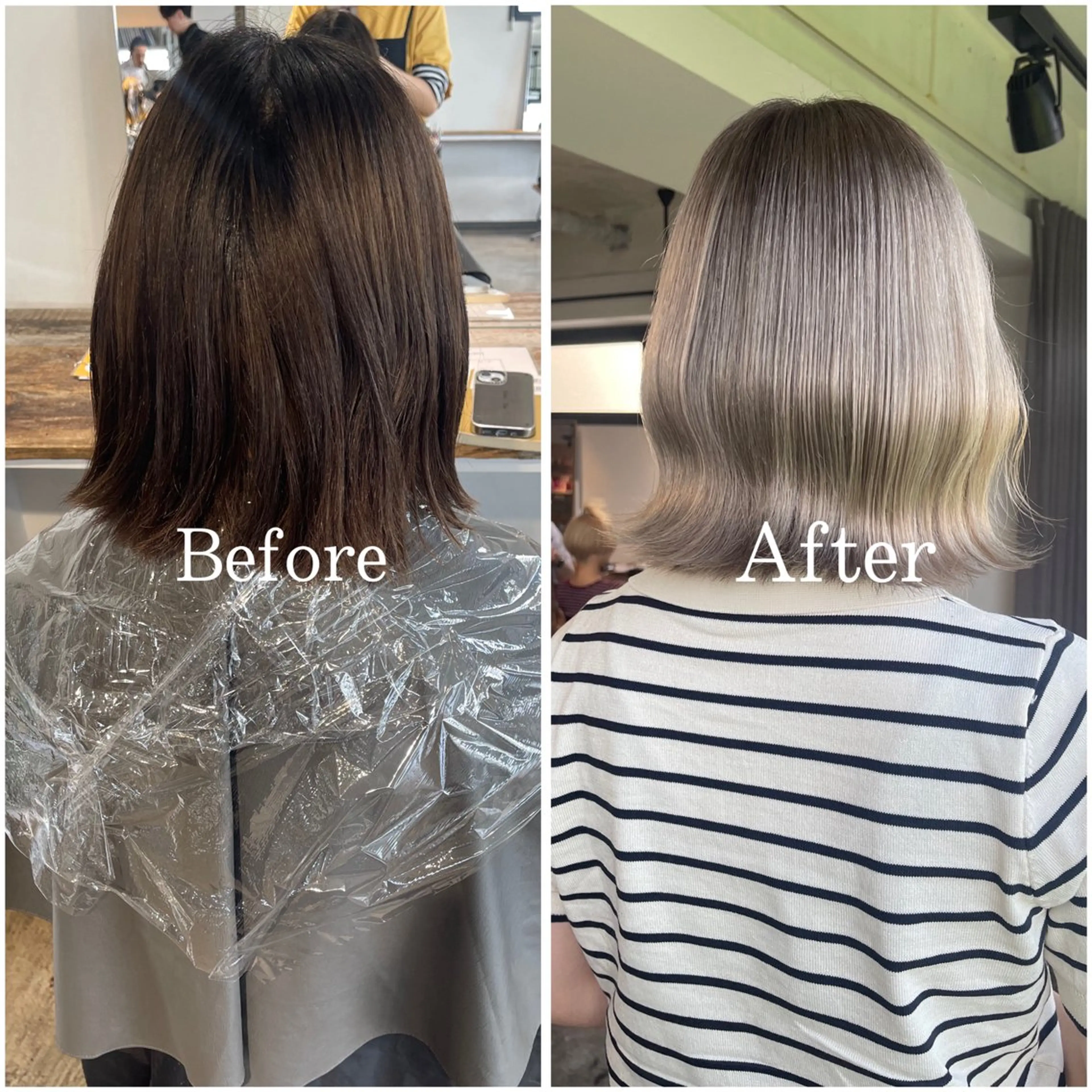 ミディアム カラー ブリーチ デザインカラー ハイトーンカラー ヘアカラー ムラ修正/ ハイトーン💖Riaのヘアスタイル