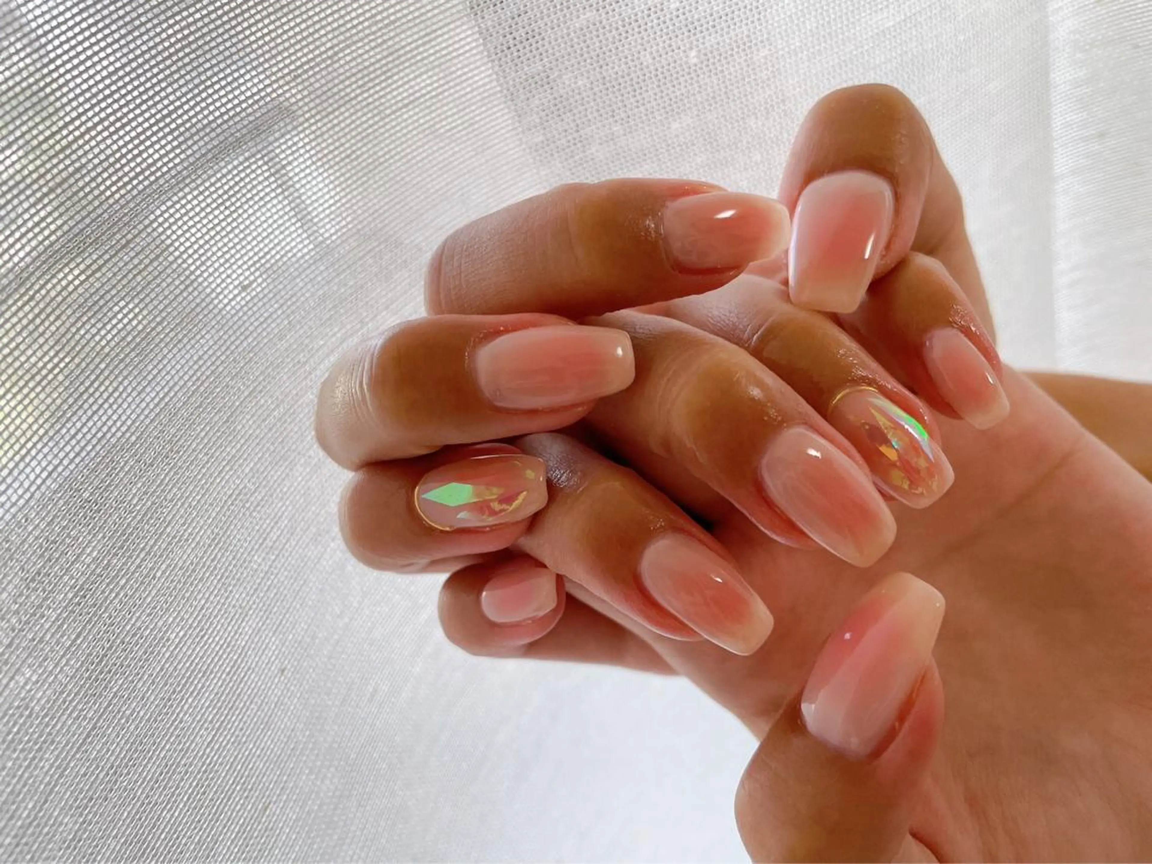 ネイル オーロラネイル フラワーネイル フットネイル フレンチネイル ジェルネイル kikinail 溝の口のネイルデザイン