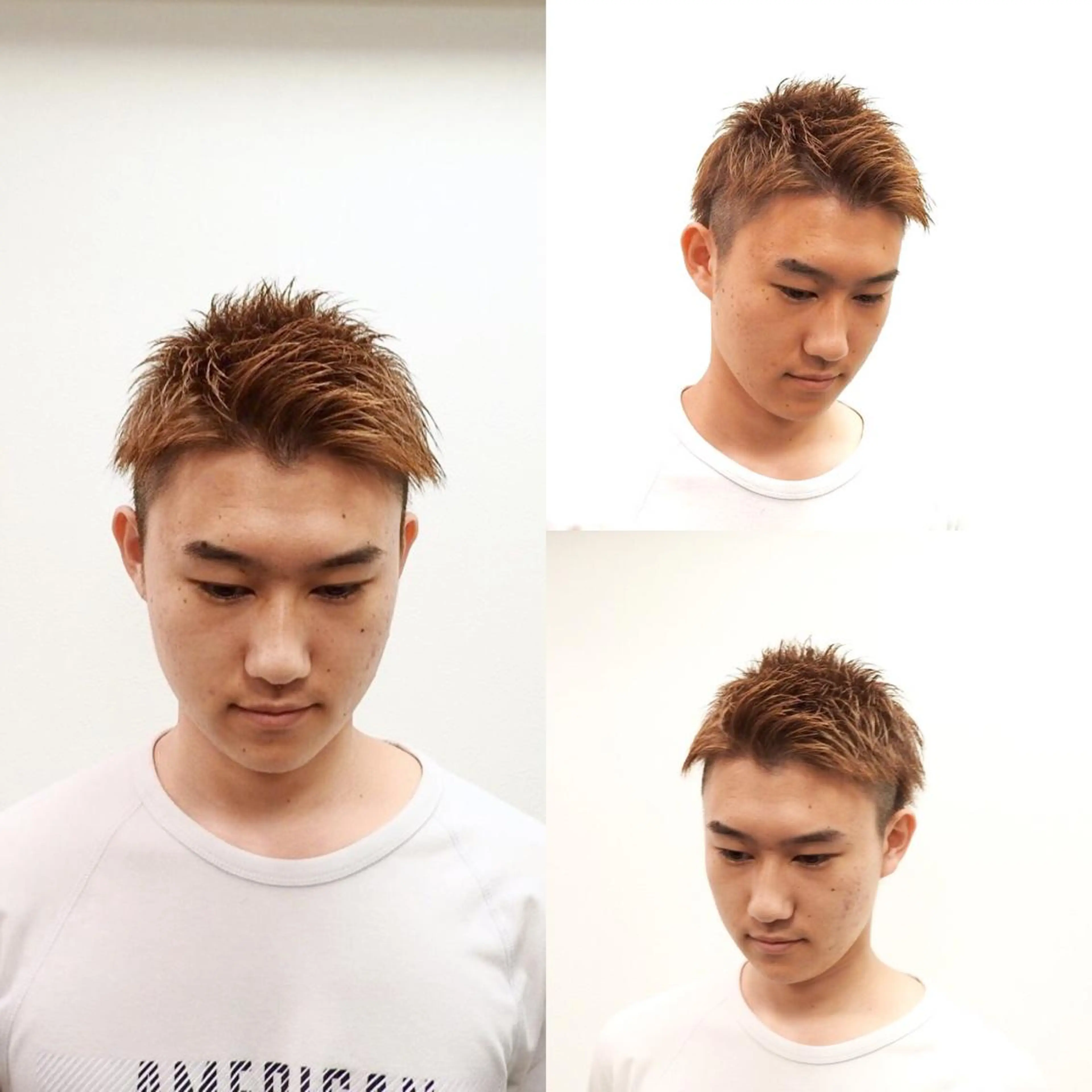 ショート カラー メンズ アッシュ ベージュカラー 透明感カラー カット ヘアカラー 前田賢生 ご新規様はNGのヘアスタイル