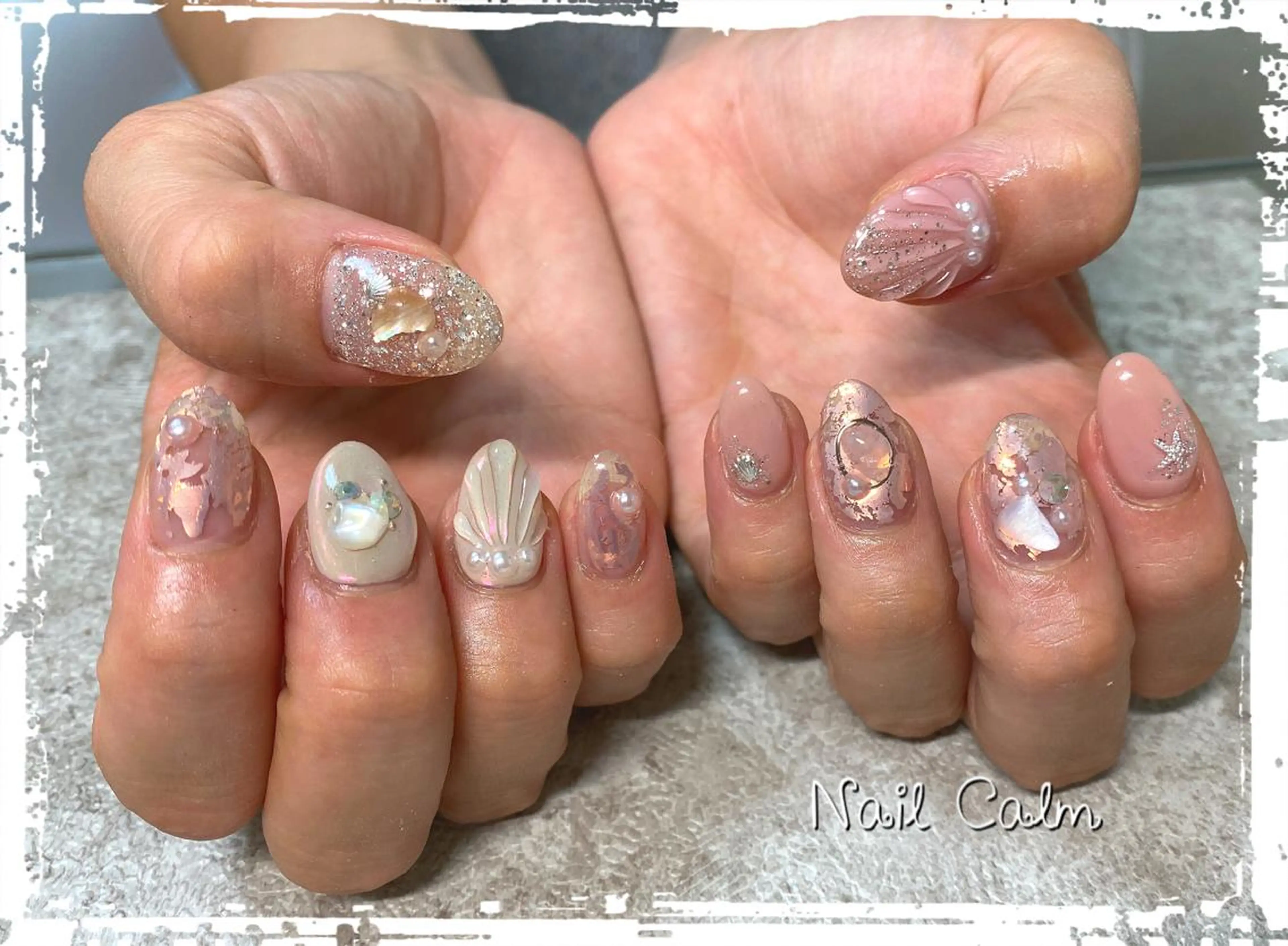 ネイル 持ち込み ハンドネイル Nail Calm所属・プライベートサロン Calmのネイルデザイン