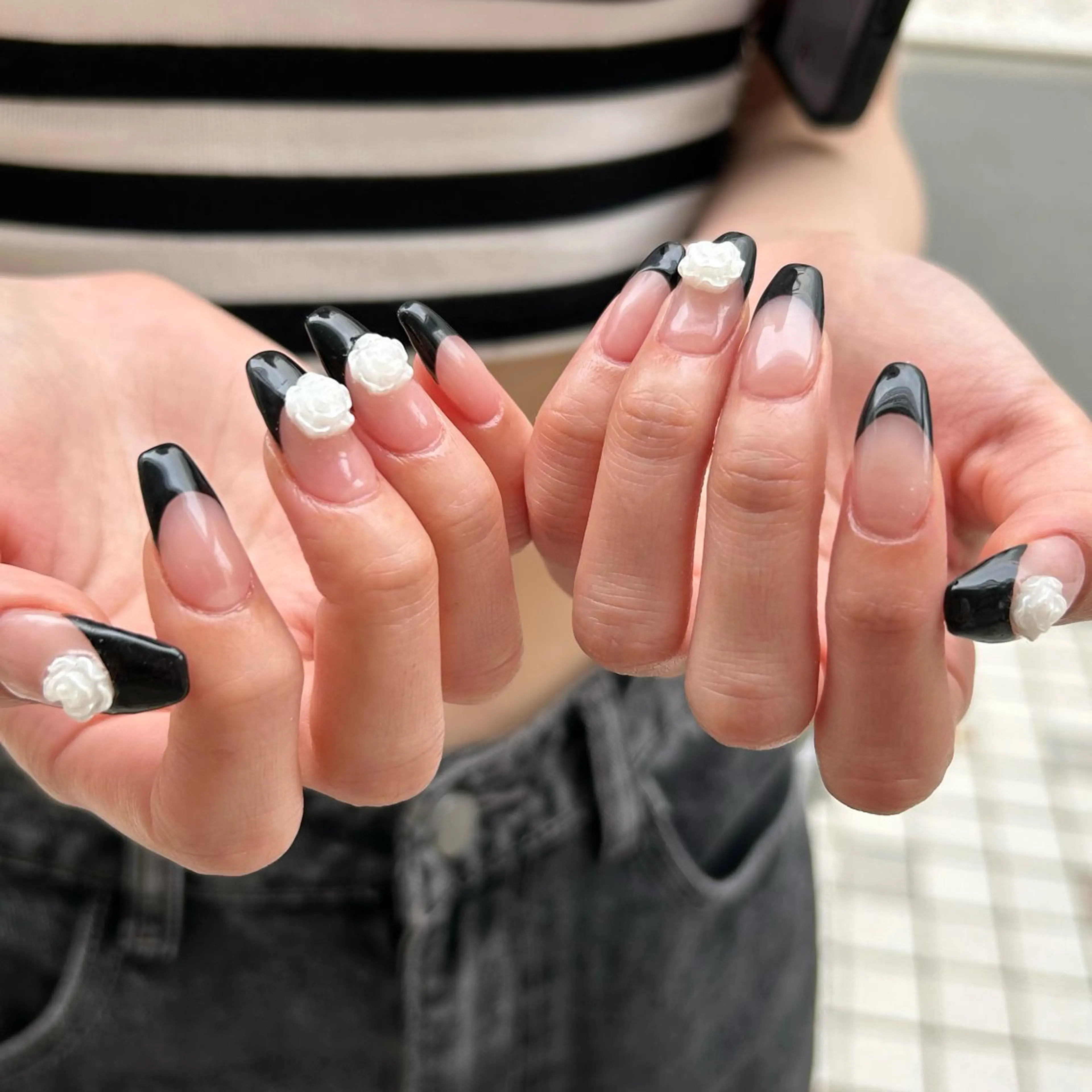 ネイル フレンチネイル ハンドネイル junna のぞいてねのネイルデザイン