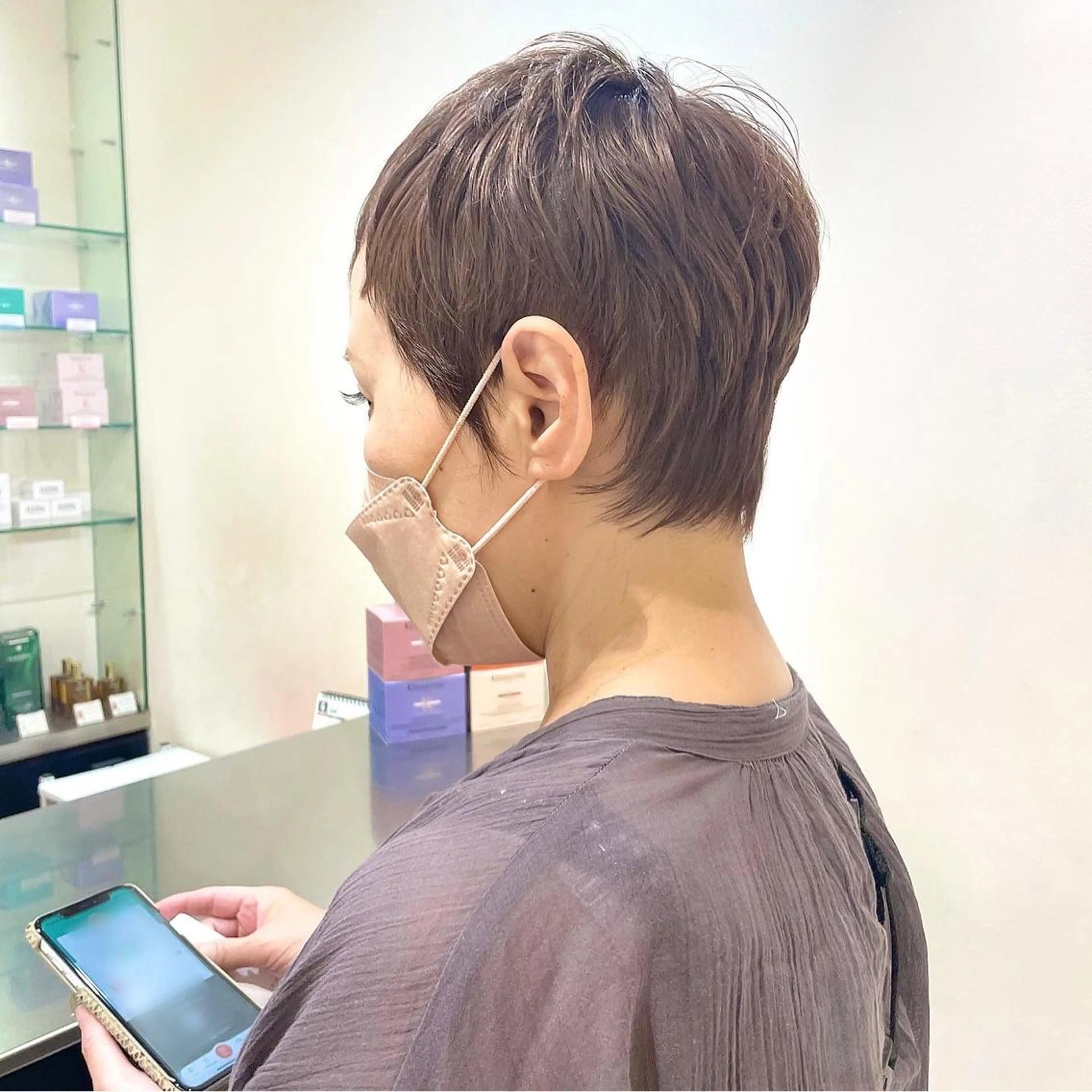 ショート ベリーショート オン眉 ショートヘア TONI&GUY福岡天神所属・牧野 美波のヘアスタイル