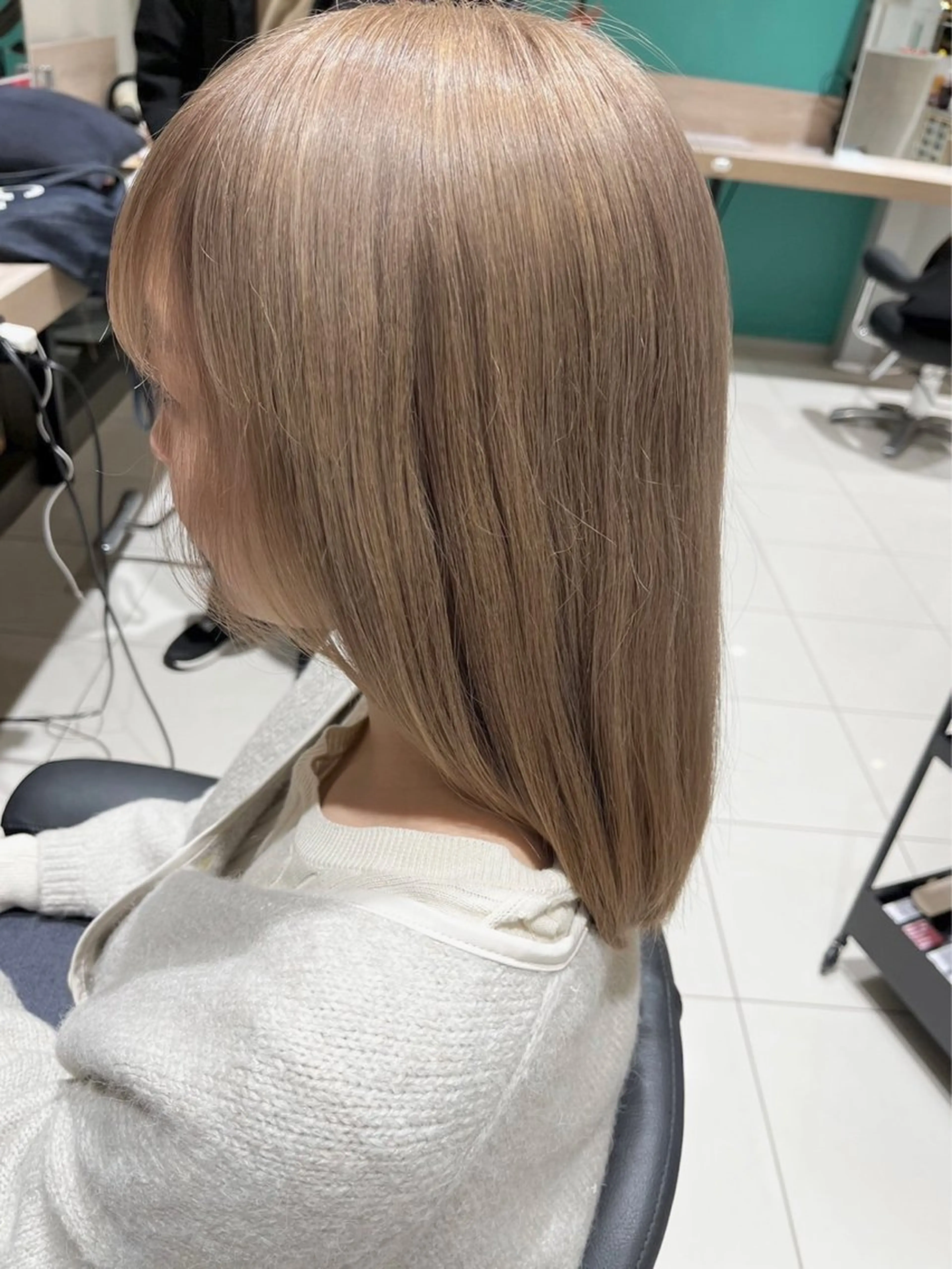 セミロング レイヤー/韓国風/ 縮毛矯正/沖谷航のヘアスタイル