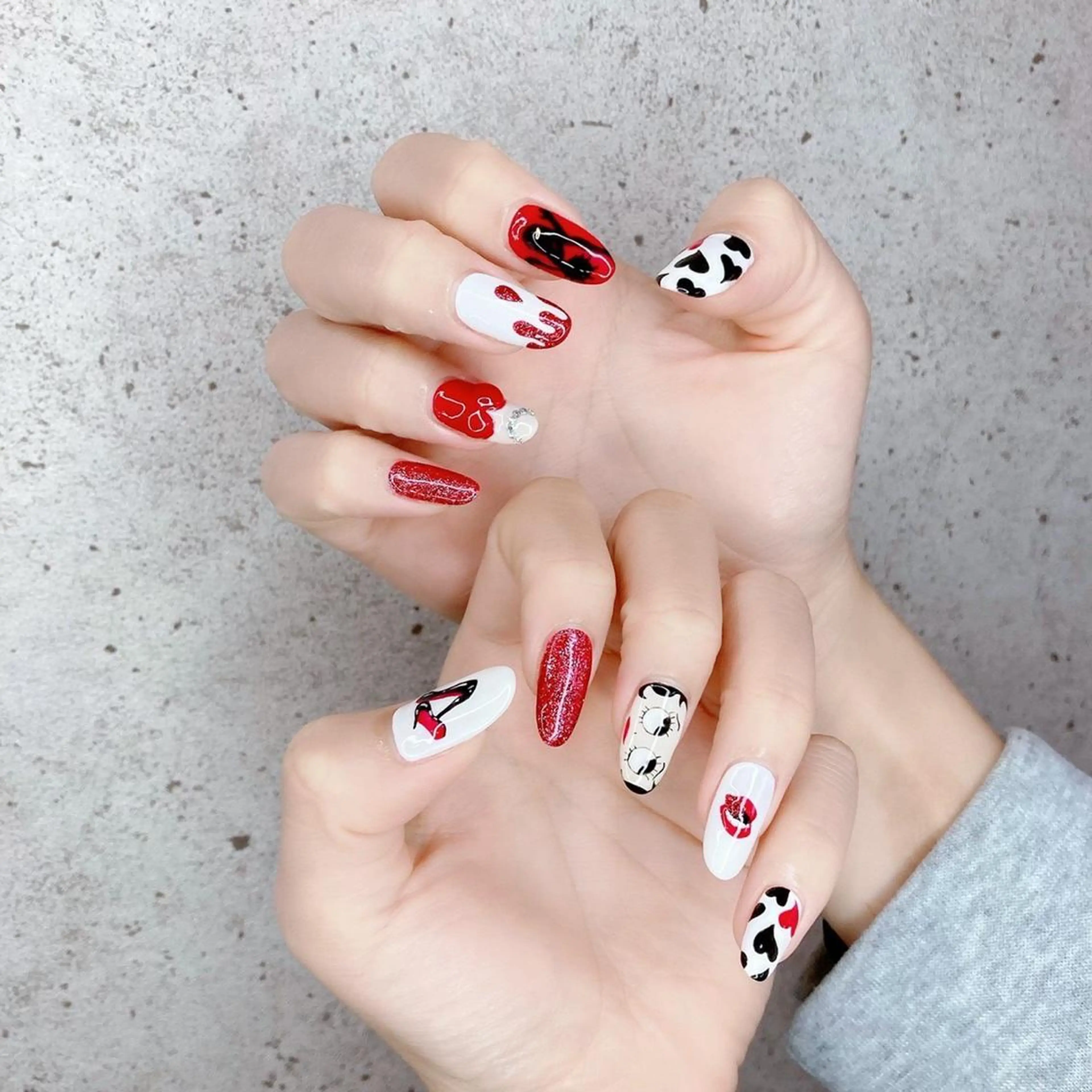 ネイル ジェルネイル パラジェル 冬ネイル ハンドネイル Salon Kのネイルデザイン