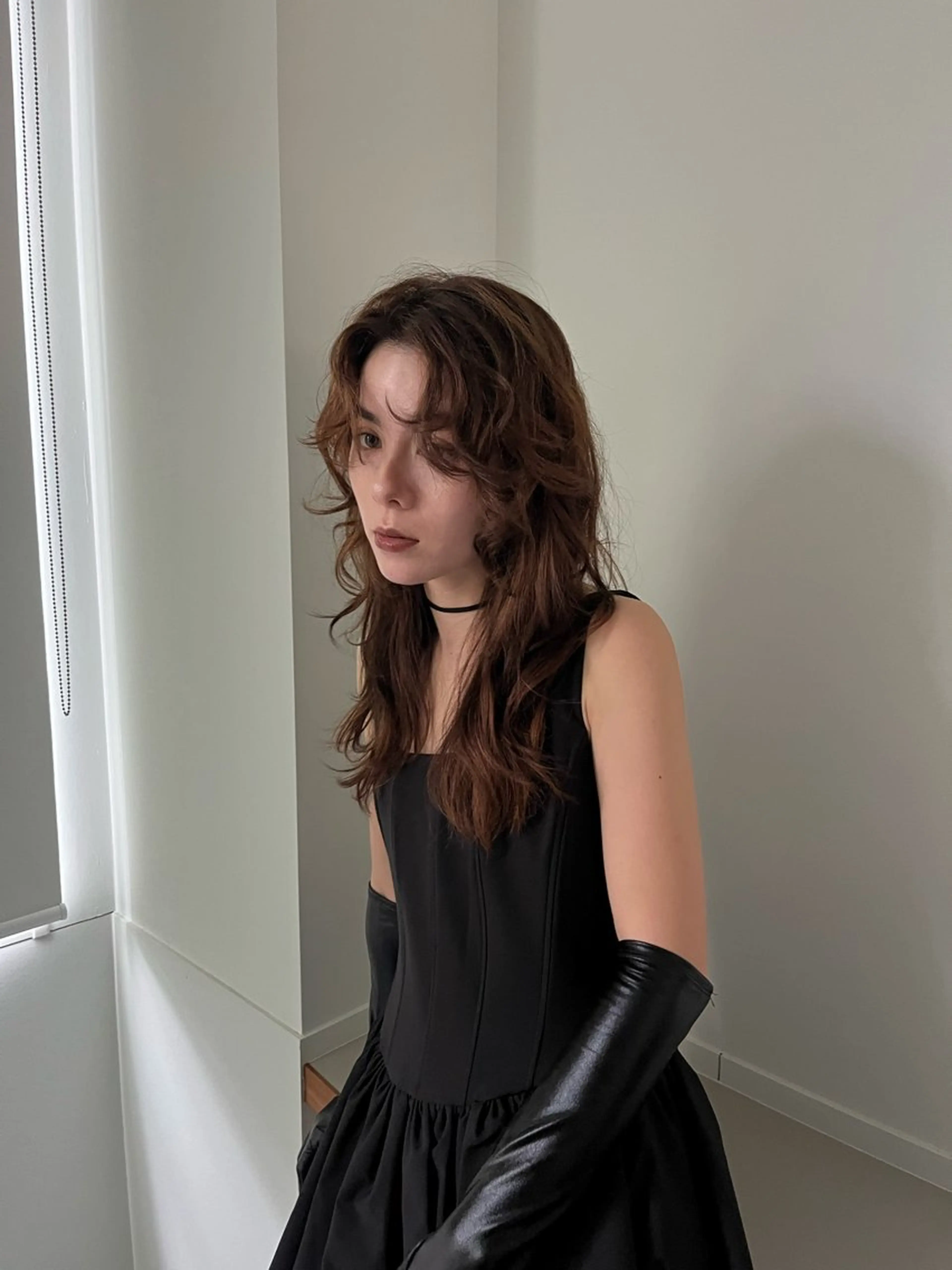 ロング カラー ヘアカラー カットモデルレイヤー 暖色カラー モカ🎶のヘアスタイル