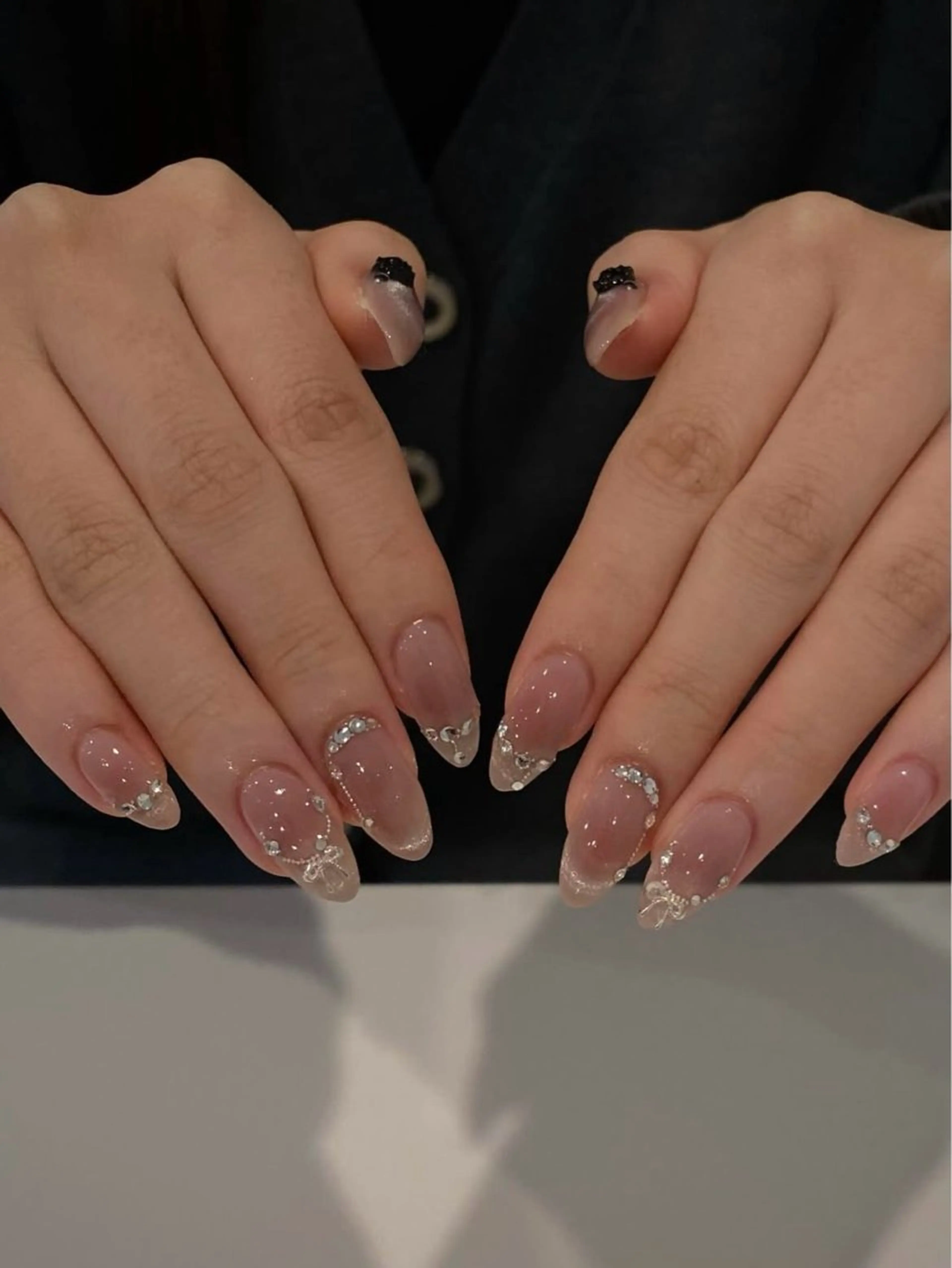 ネイル アートネイル フレンチネイル ジェルネイル 韓国ネイル 持ち込み ハンドネイル ANA.CHUO 本川越店舗のネイルデザイン