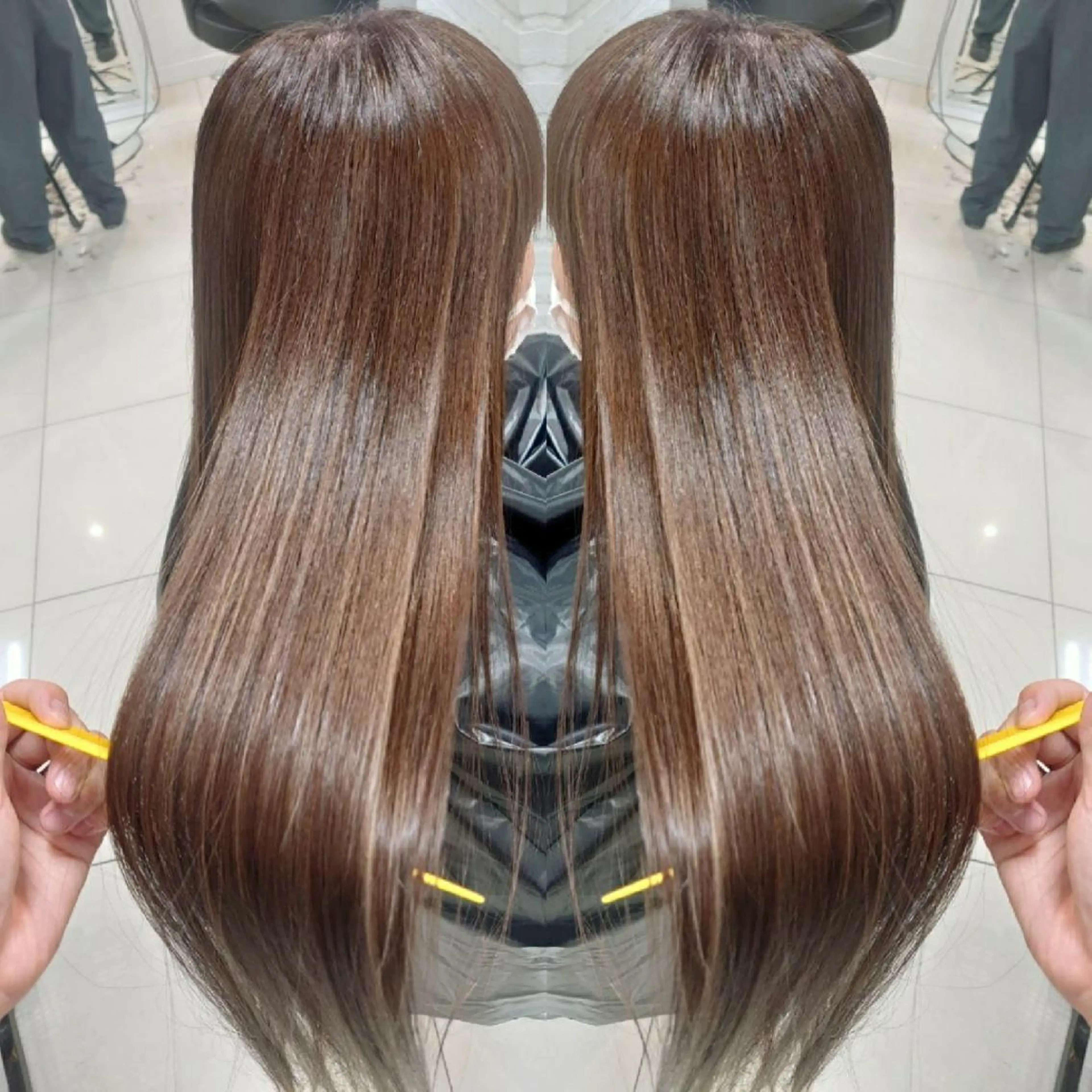 ♦️🔷話題のメニュー🔷♦️カット❌✨髪質改善カラー✨❌艶コーティングトリートメント🌟の写真