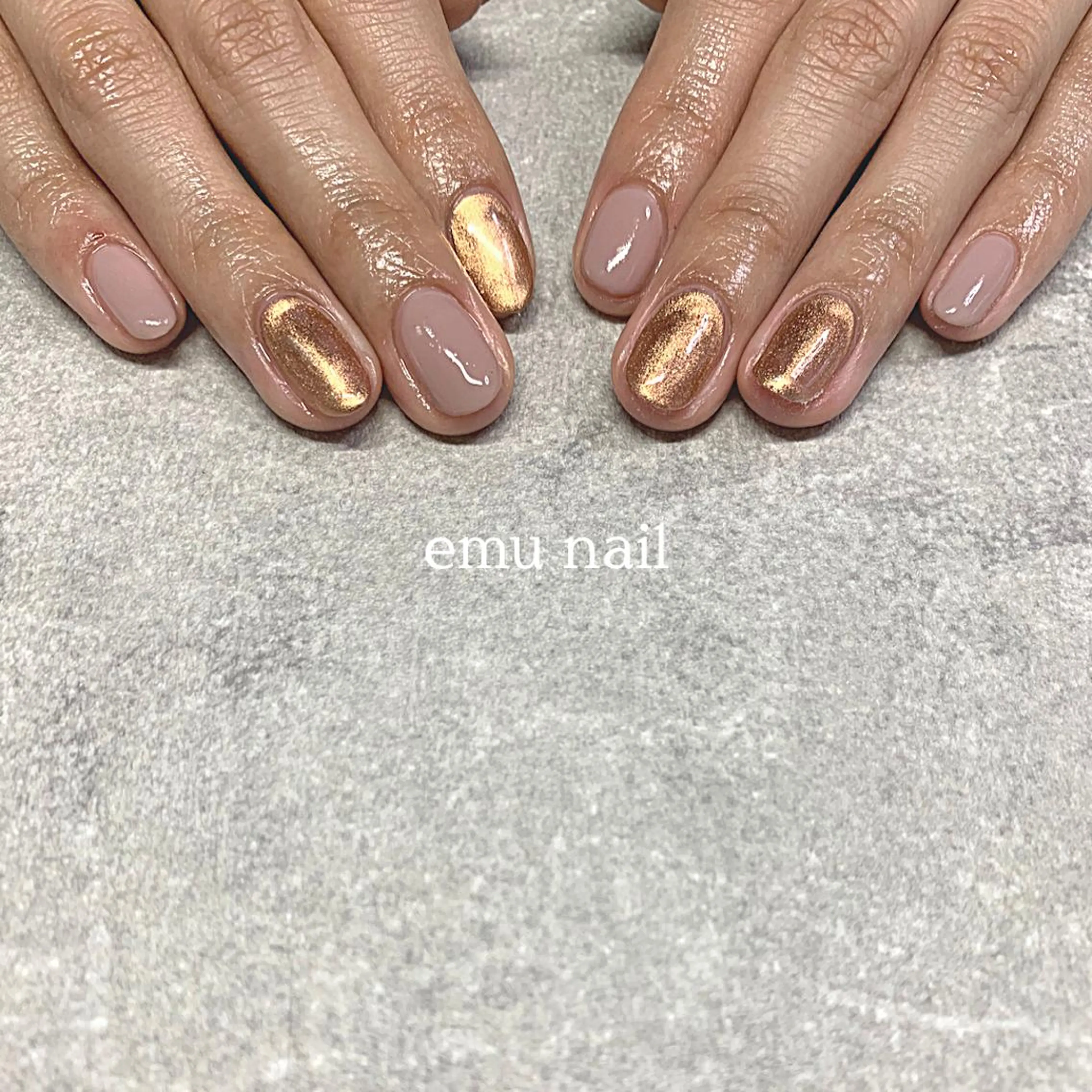 ネイル ミラーネイル ワンカラーネイル emu nailのネイルデザイン