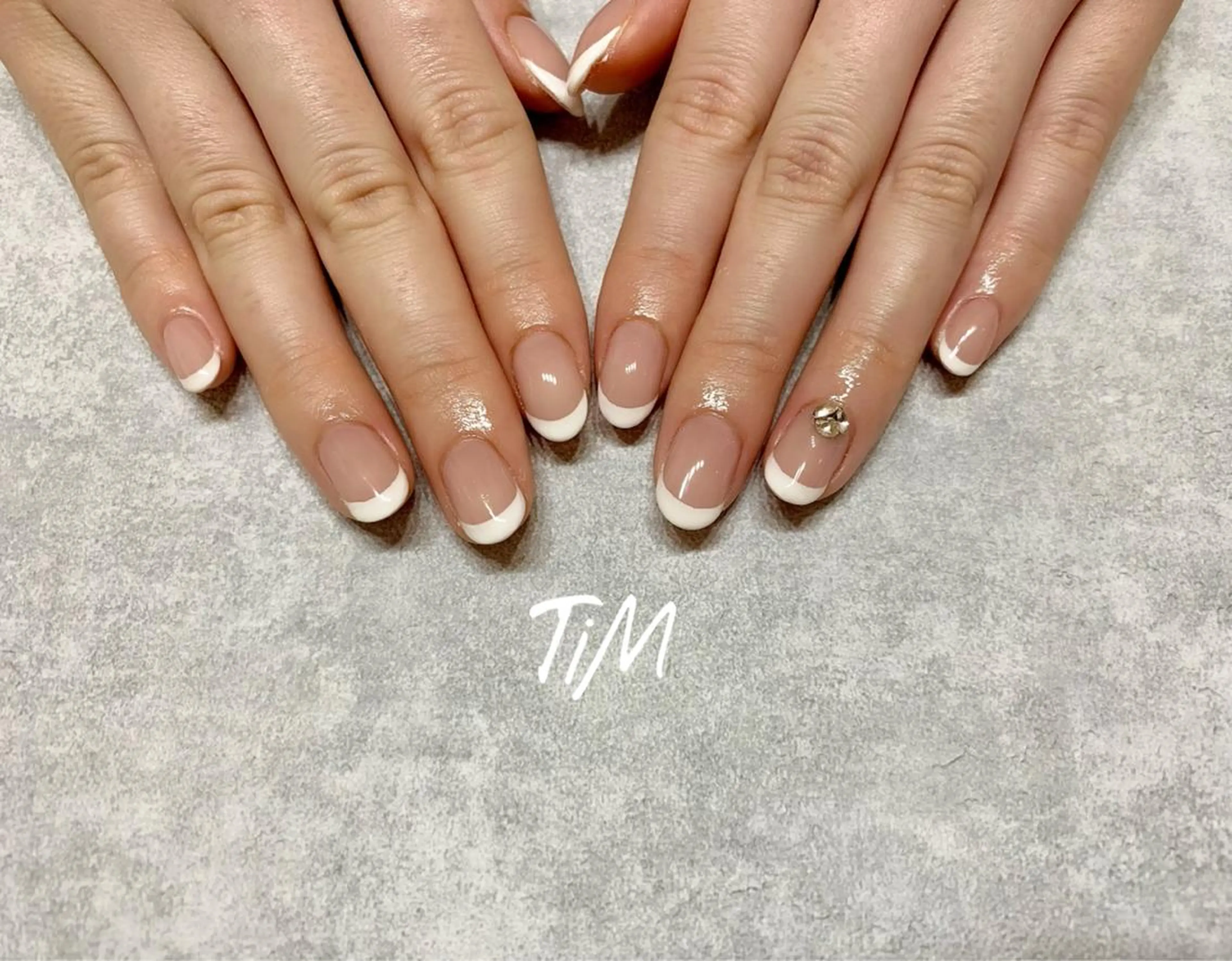 ショート ネイル フレンチネイル Beauty Studio TiM所属・TiM【ティム】 近鉄八尾店のネイルデザイン