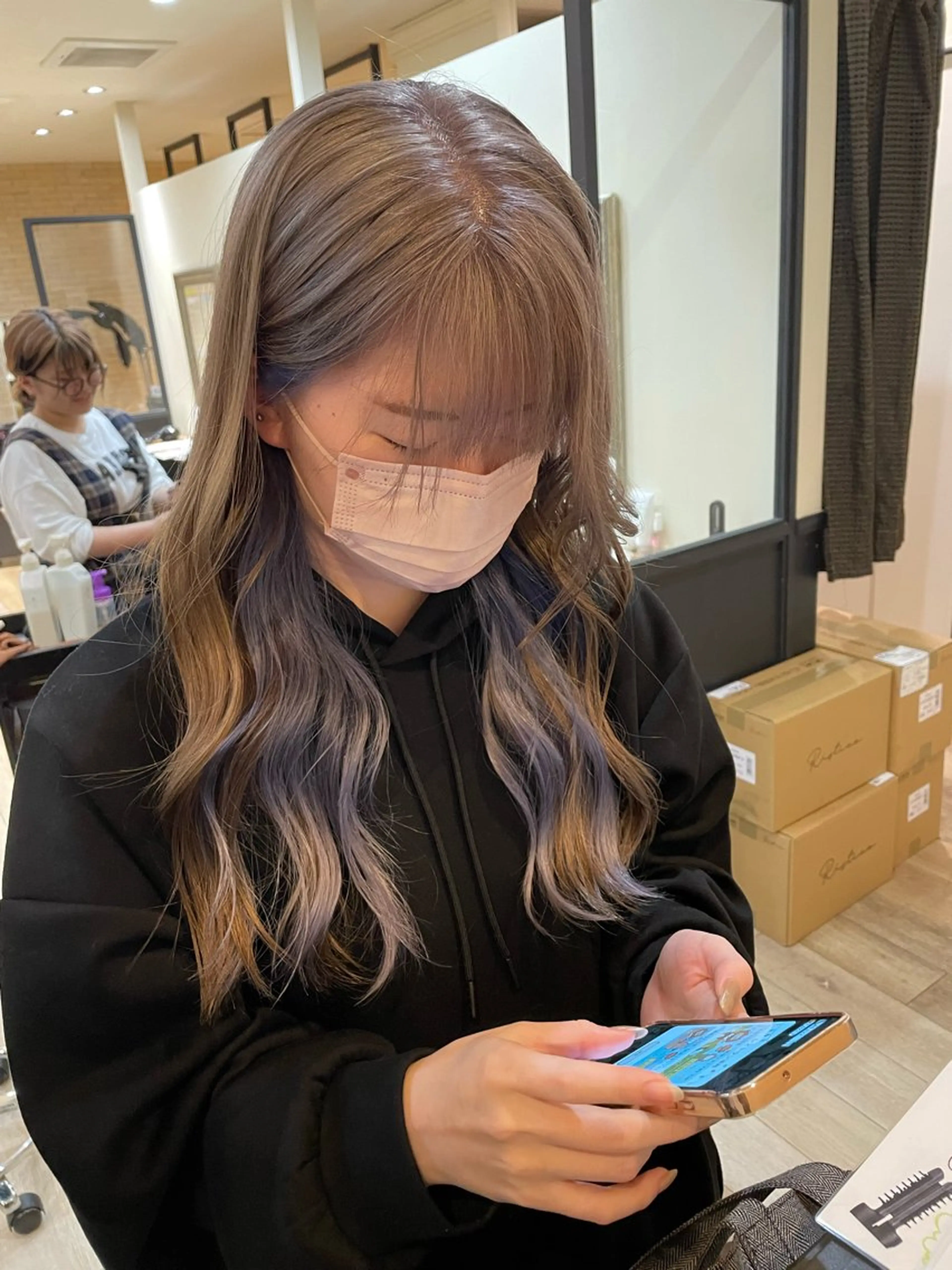 ロング カラー 松尾 遥花のヘアスタイル