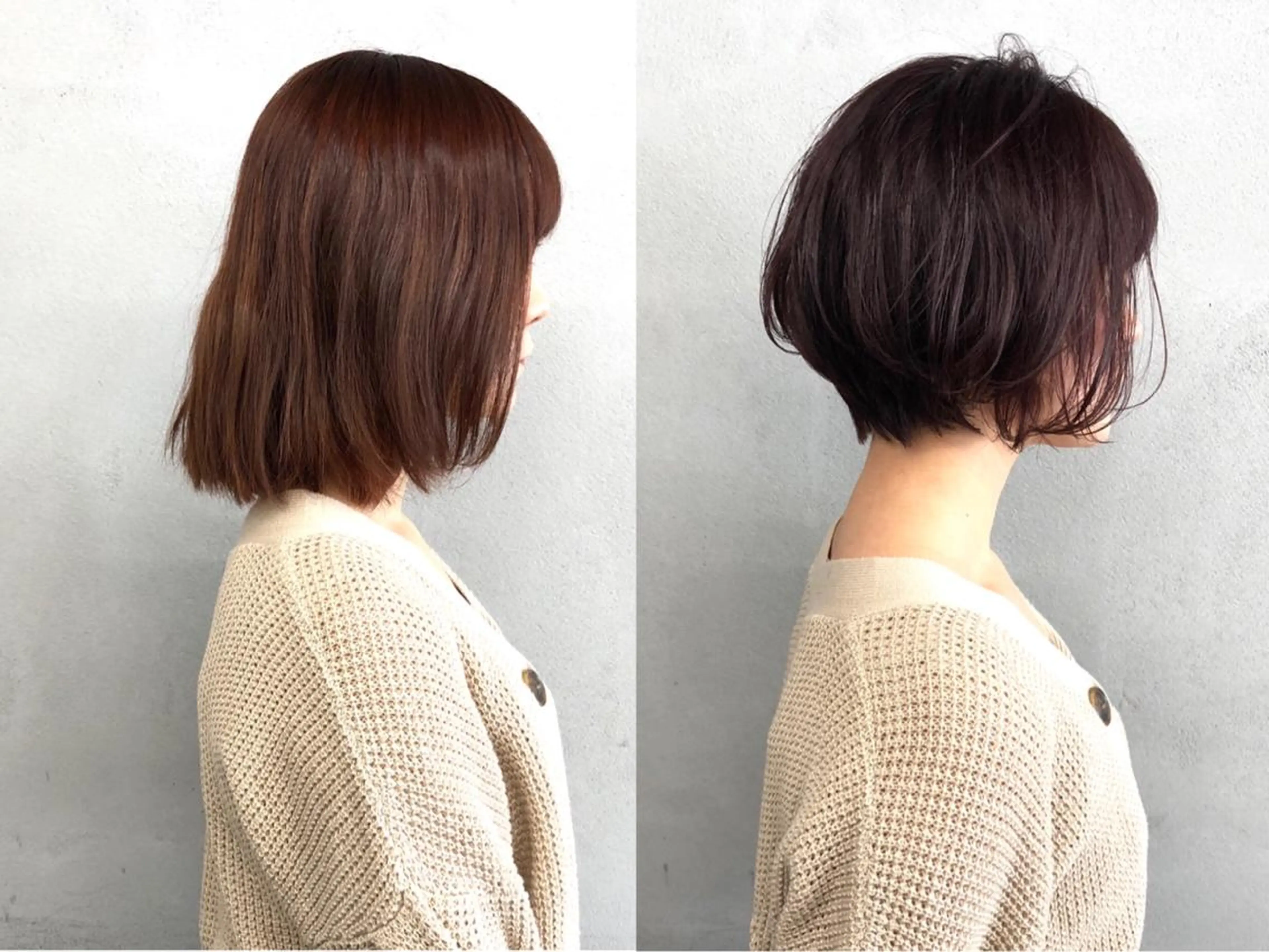 ショート カラー ショートボブ ボブ ショートヘア カット ヘアカラー ボブ/ショート/ 白髪染め/メンズ葛西のヘアスタイル