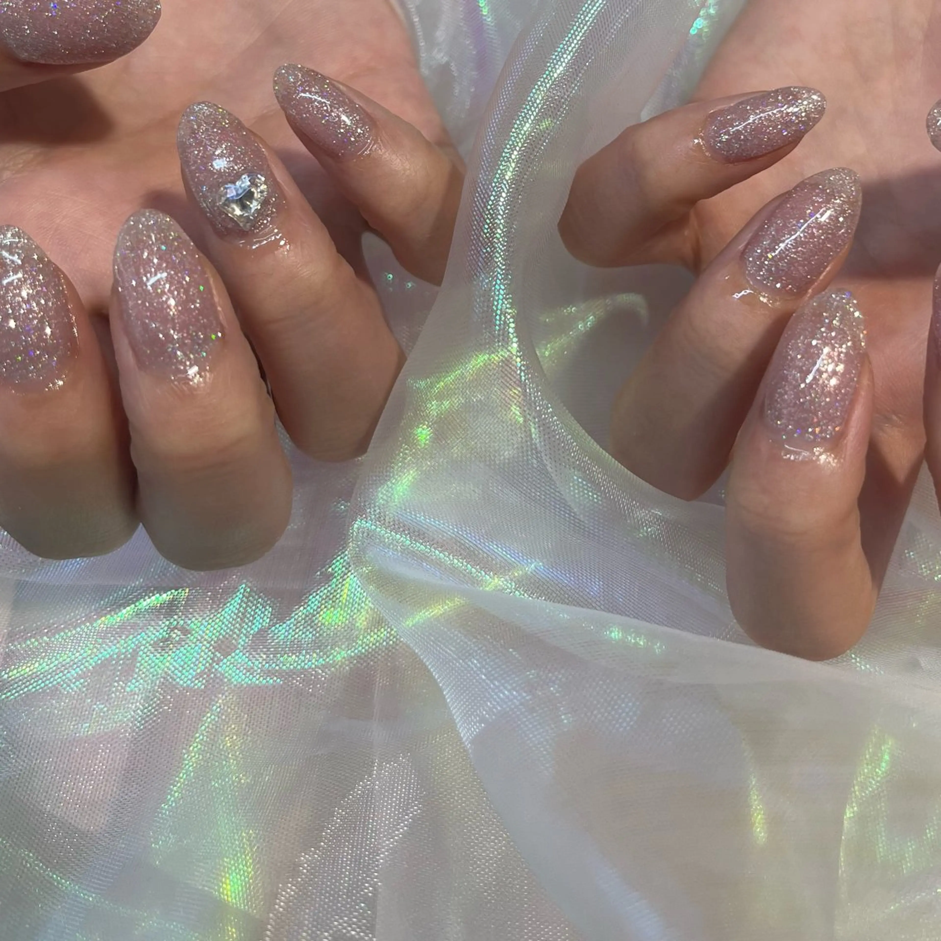 ネイル フラッシュネイル ピンク ハンドネイル 渡邊 あかりのネイルデザイン