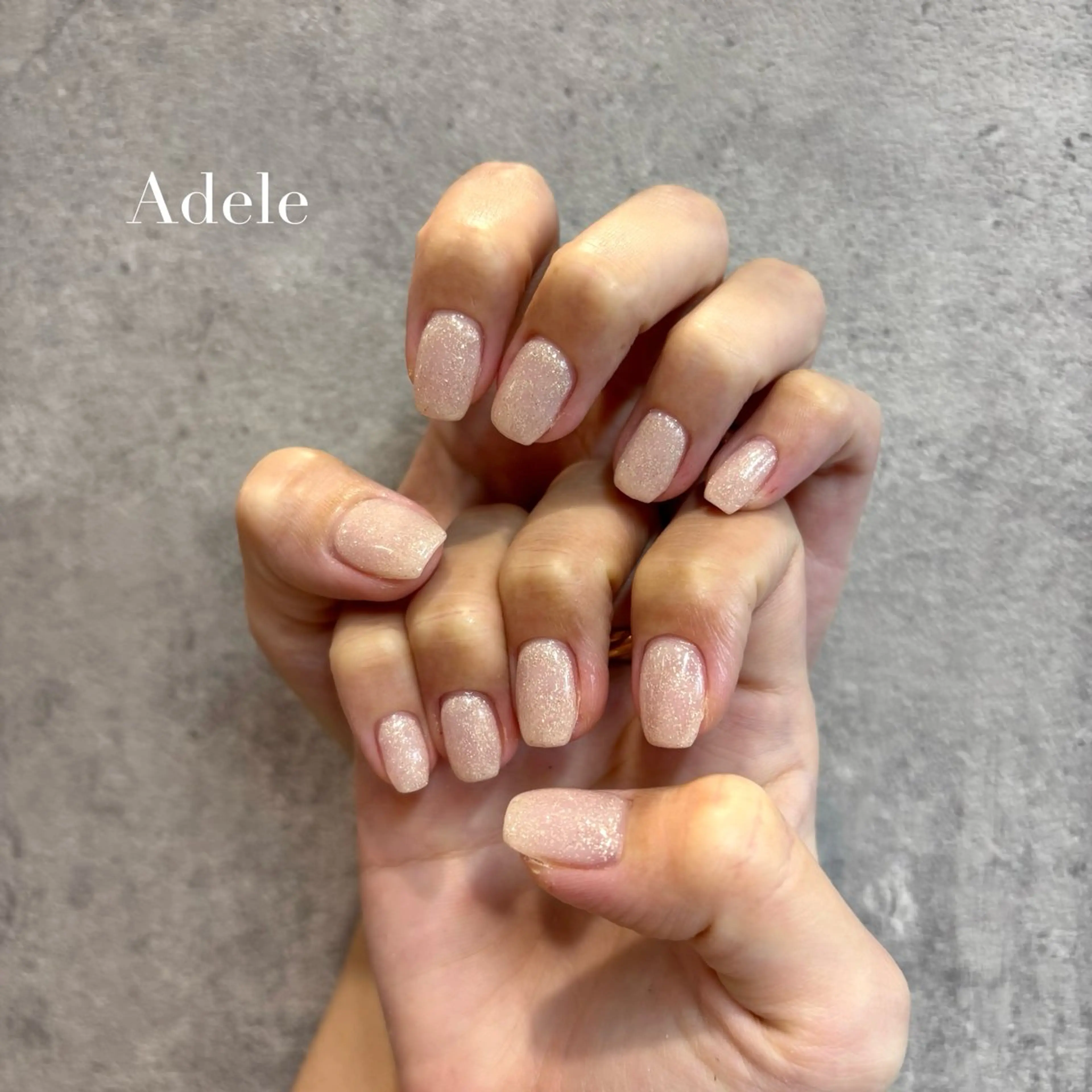 ネイル ラメ(グリッター) ワンカラーネイル ハンドネイル Adele saraのネイルデザイン
