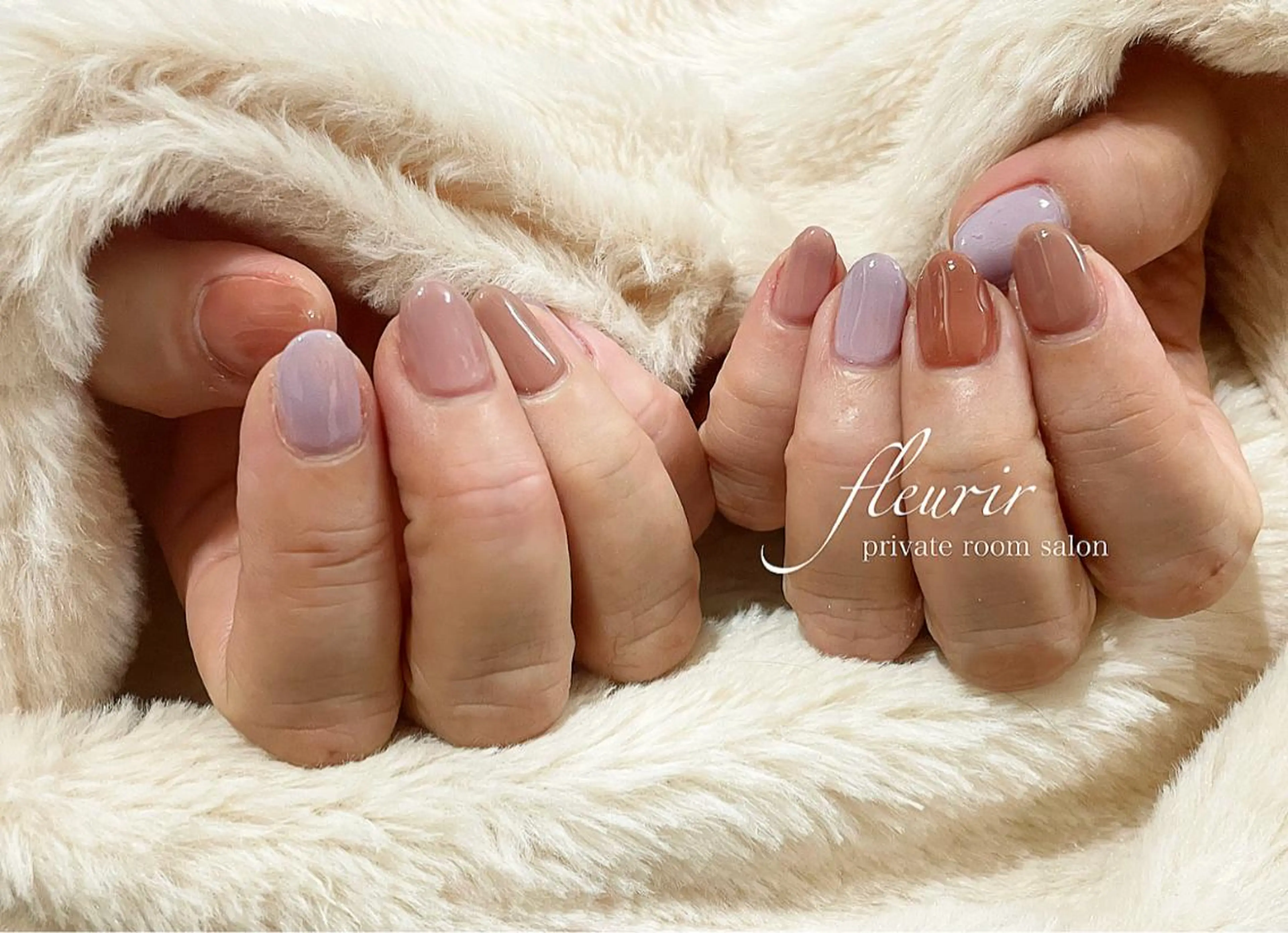 ネイル アートネイル ミラーネイル シンプルネイル フルリール 【プライベートサロンのネイルデザイン