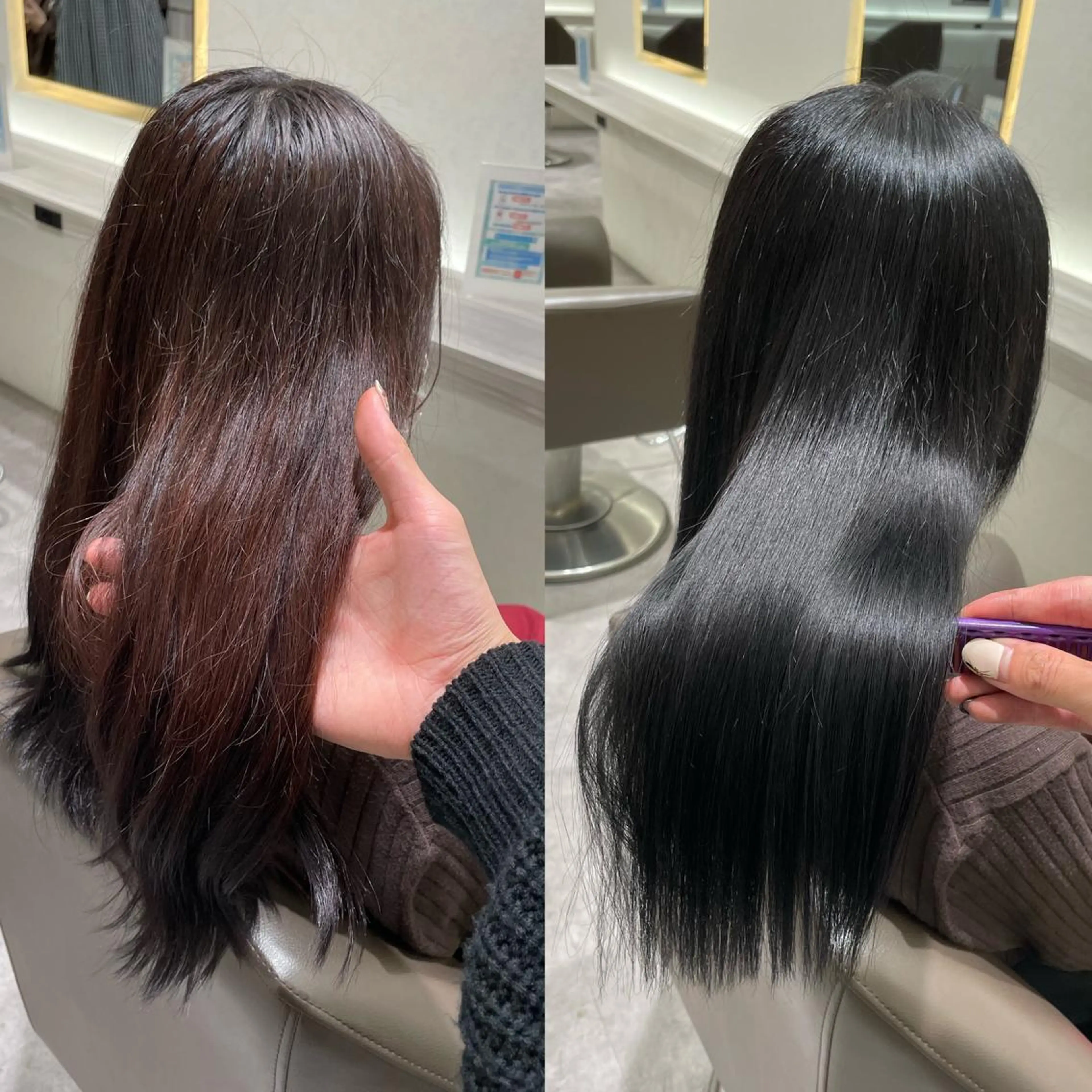 ロング 髪質改善 縮毛矯正 トリートメント 酸性ストレート Reginavita栄所属・パーマ×メッシュ/ 本日空き○/岡本一真のヘアスタイル