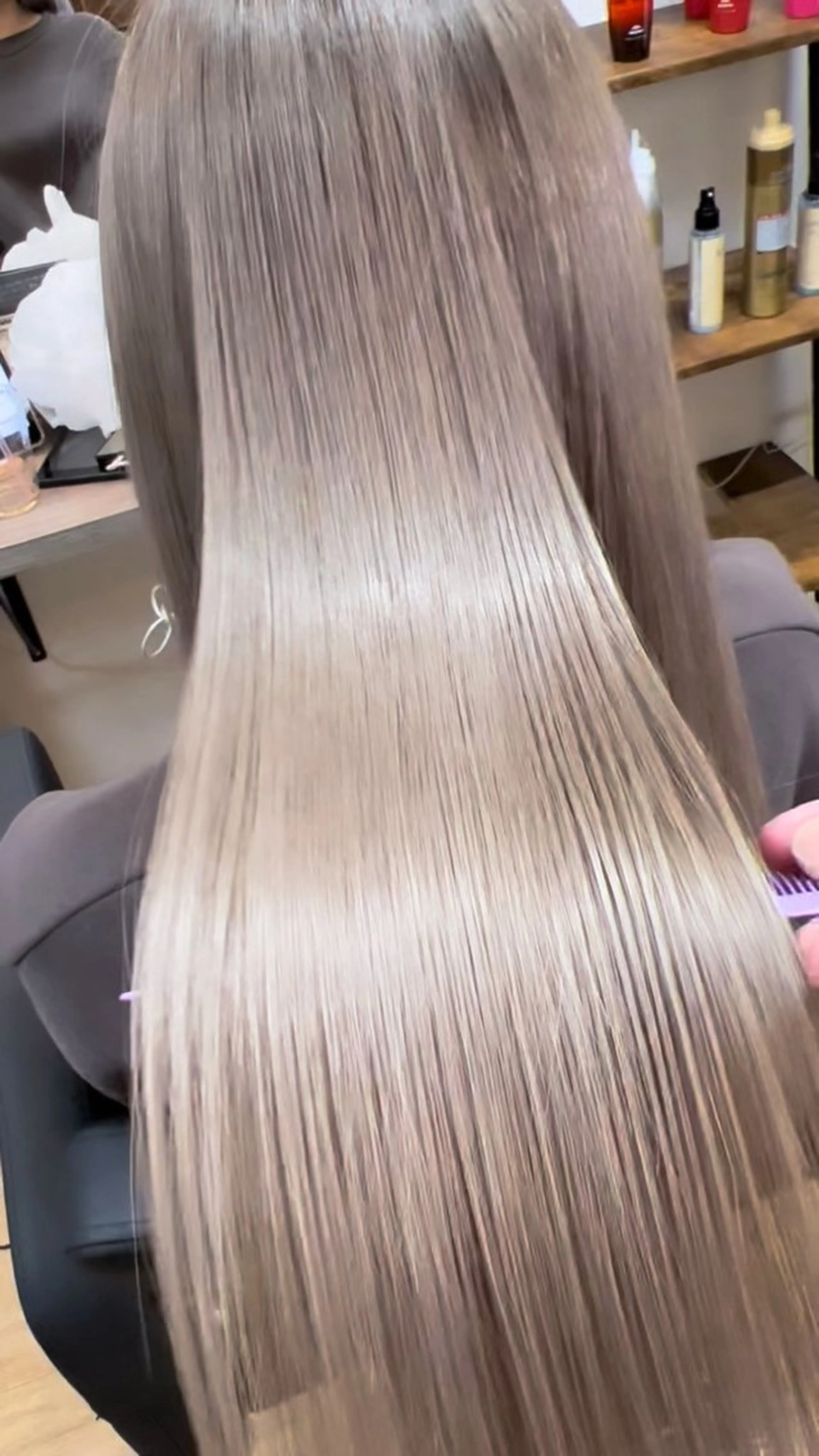 🔥毎月3名限定🔥ブリーチ毛の髪質改善縮毛矯正/施術時間は3時間🍎5ヶ月以内にブリーチ履歴ありの方の写真