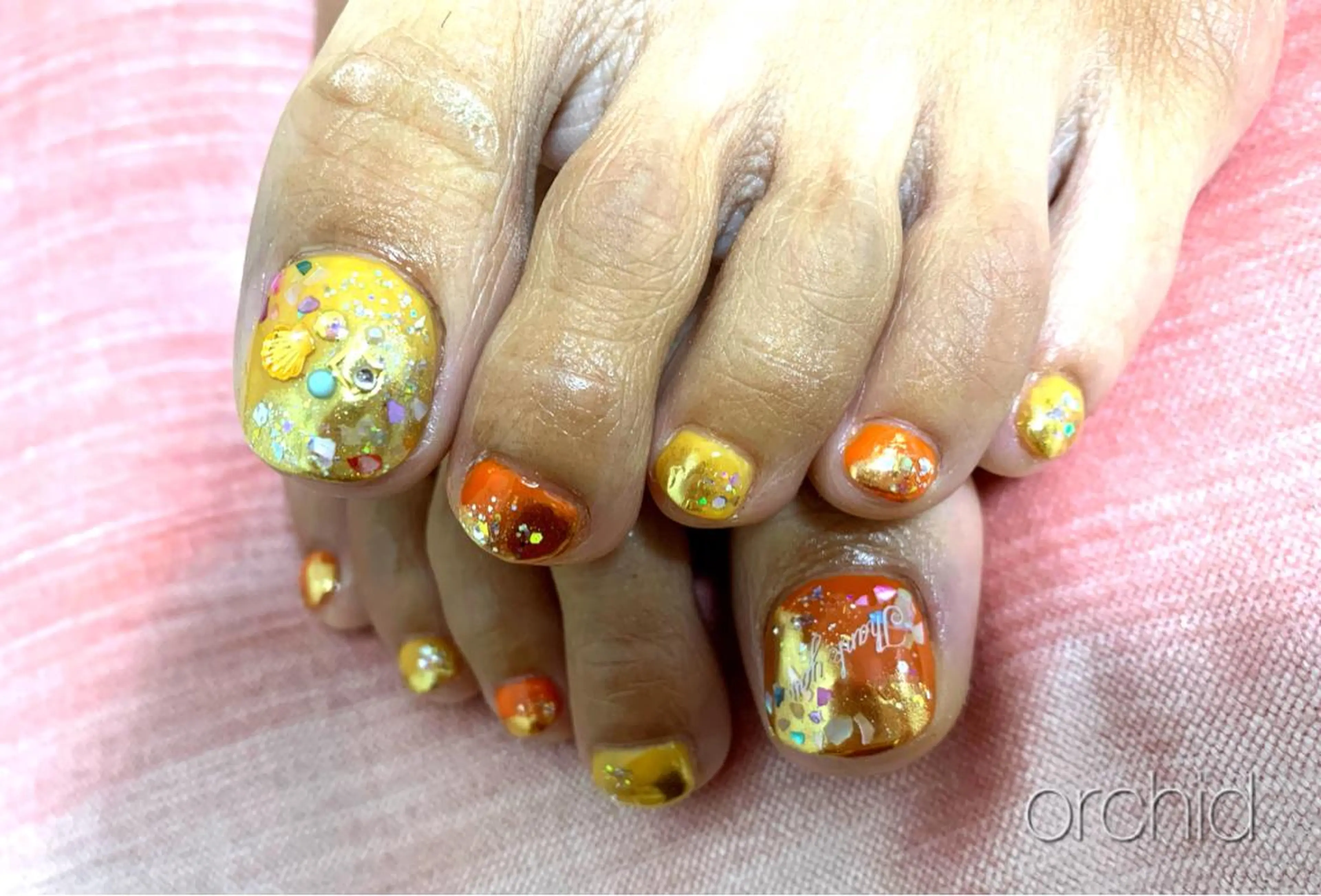 ネイル フットネイル orchid ♡オーキッドのネイルデザイン