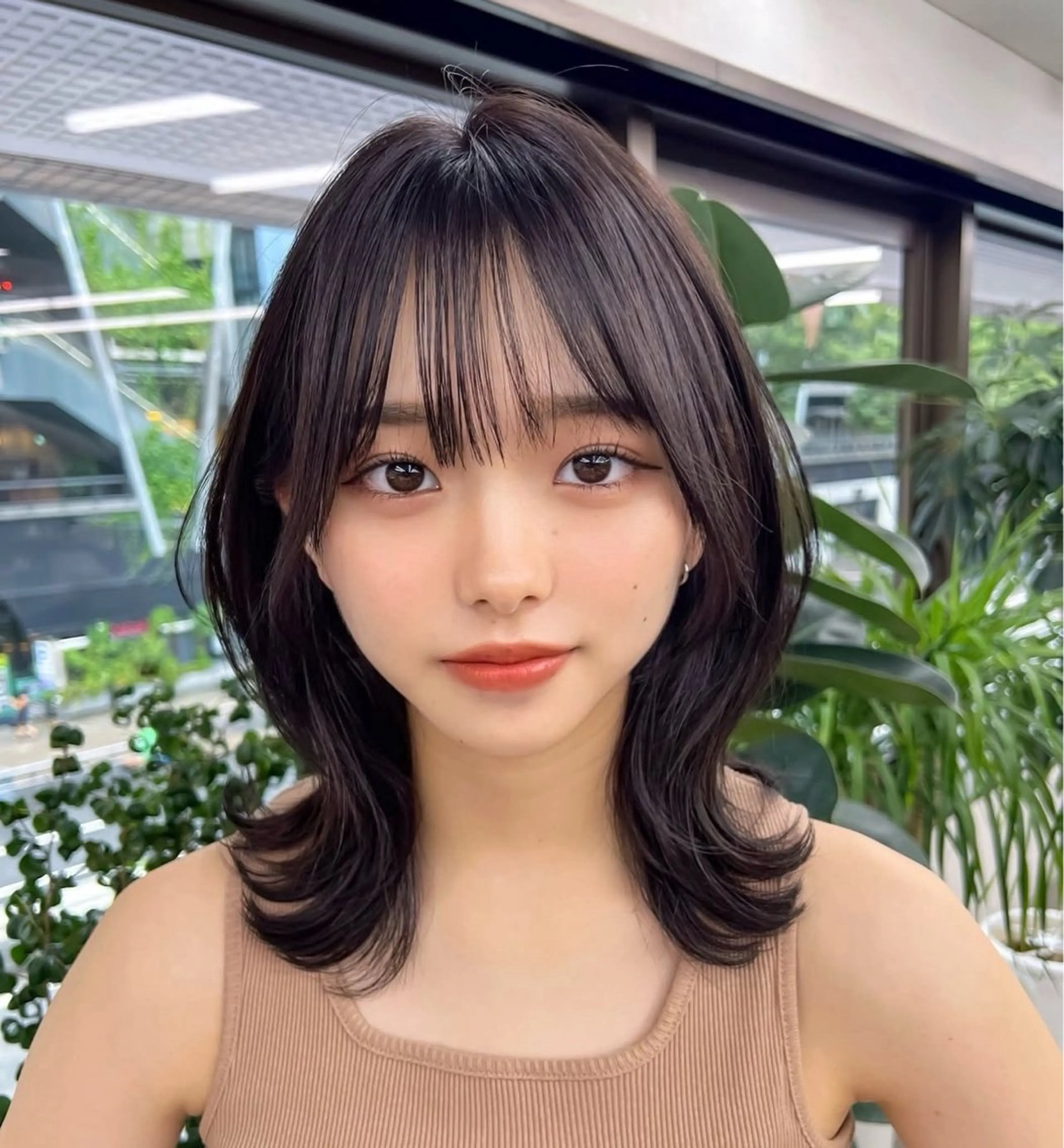 ミディアム ‎💚韓国風レイヤー 🇰🇷💚 ちえのヘアスタイル