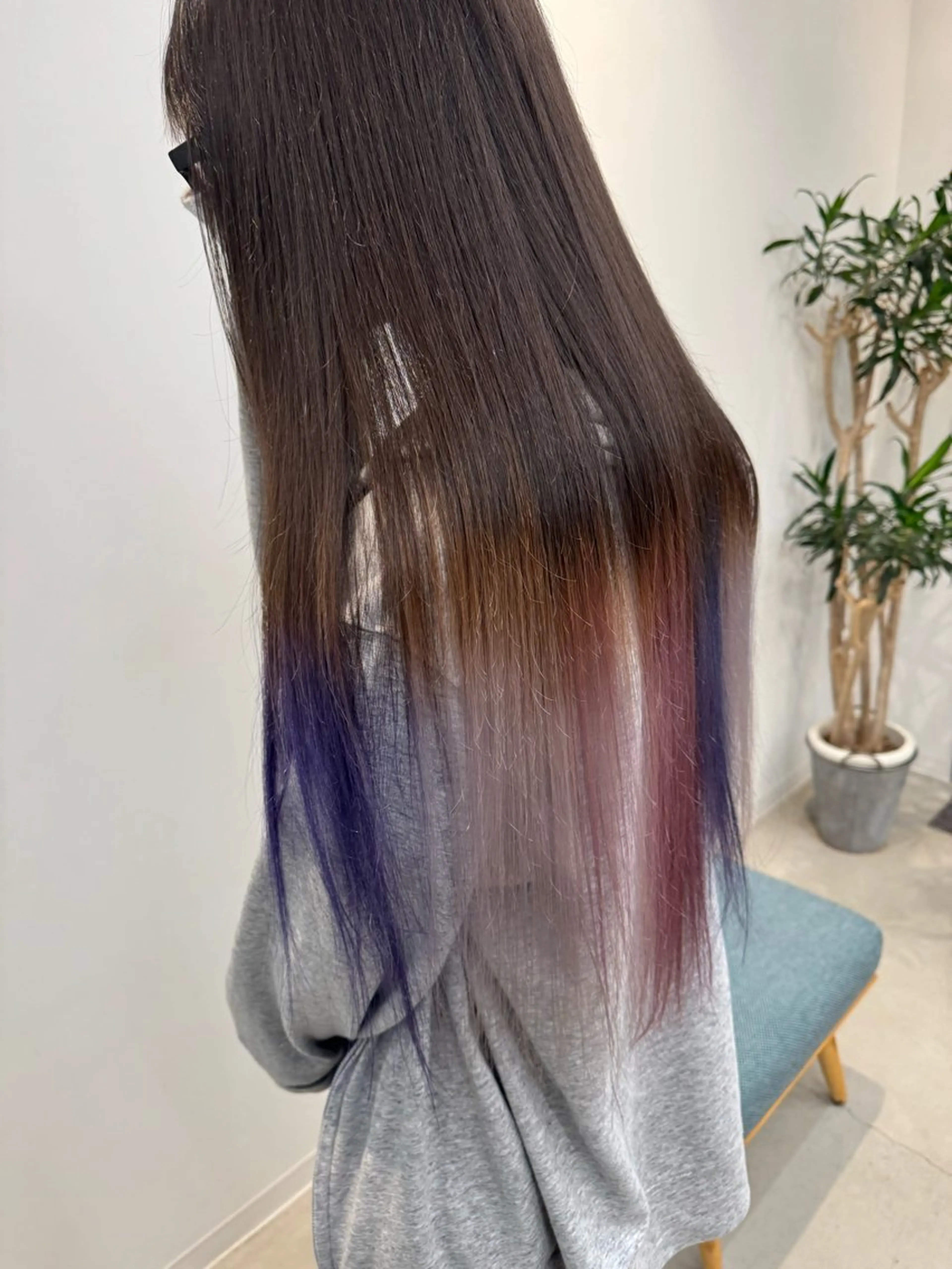 ロング カラー バレイヤージュ ベージュカラー ブリーチ ブロンド ケアブリーチ hono🐬カラー 特化/ハイトーンのヘアスタイル