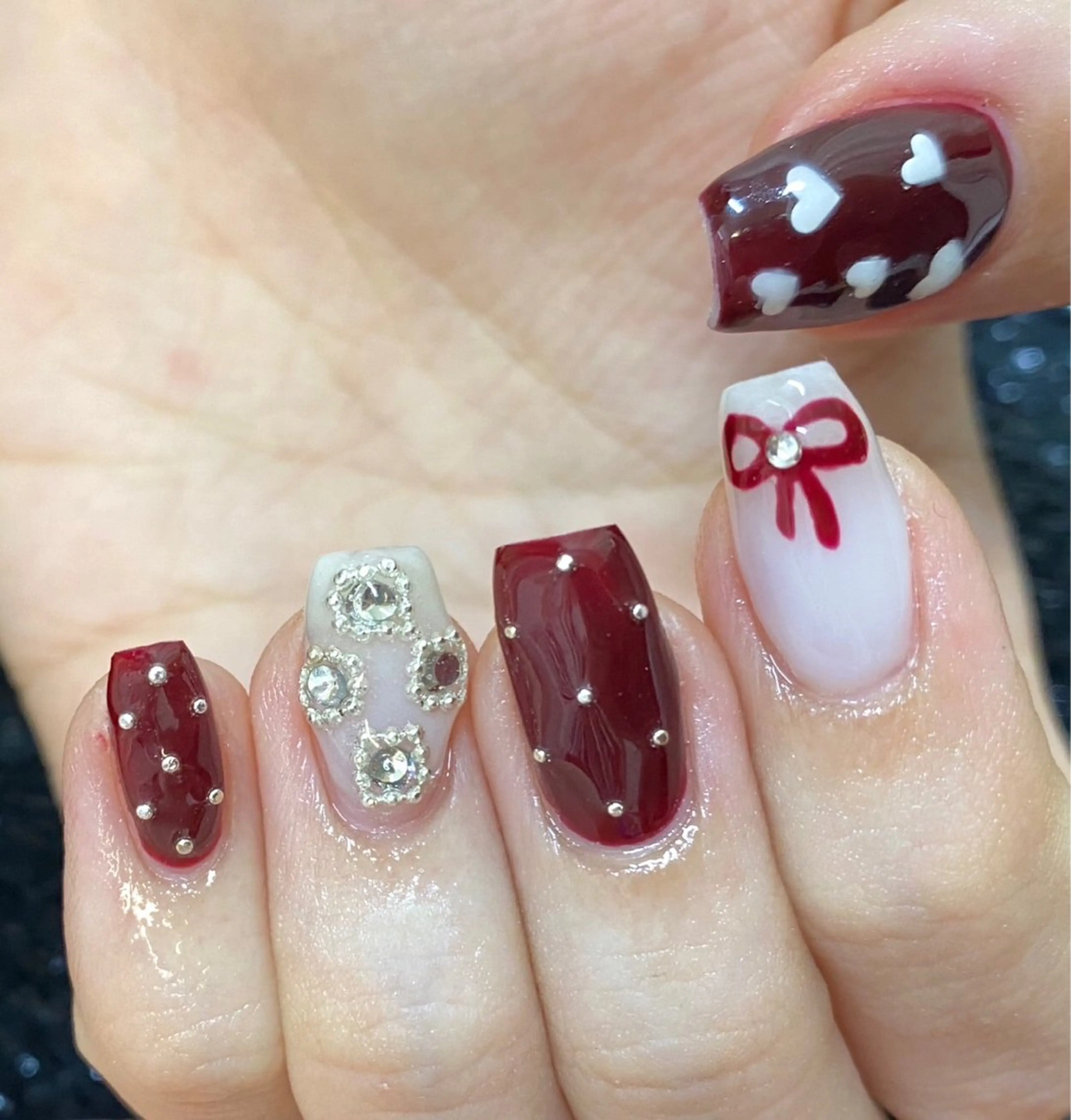 ネイル フレンチネイル ジェルネイル ガラスフレンチ ゴージャス グラデーション 大門浜松町 ネイルのネイルデザイン