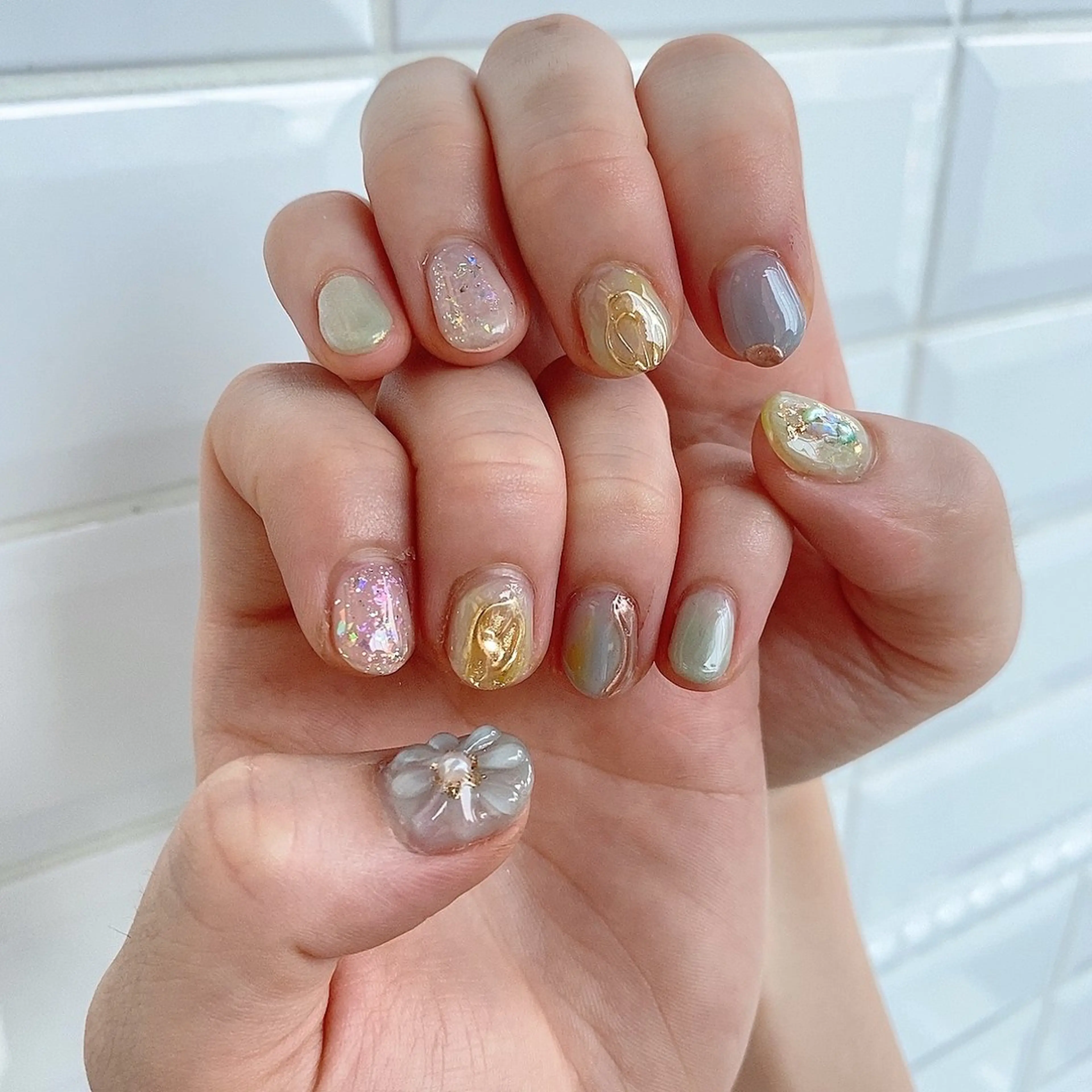 ネイル フットネイル フレンチネイル ジェルネイル グラデーション マグネットネイル ハンドネイル ヘアー.ネイル二刀流 misa🫧のヘアスタイル