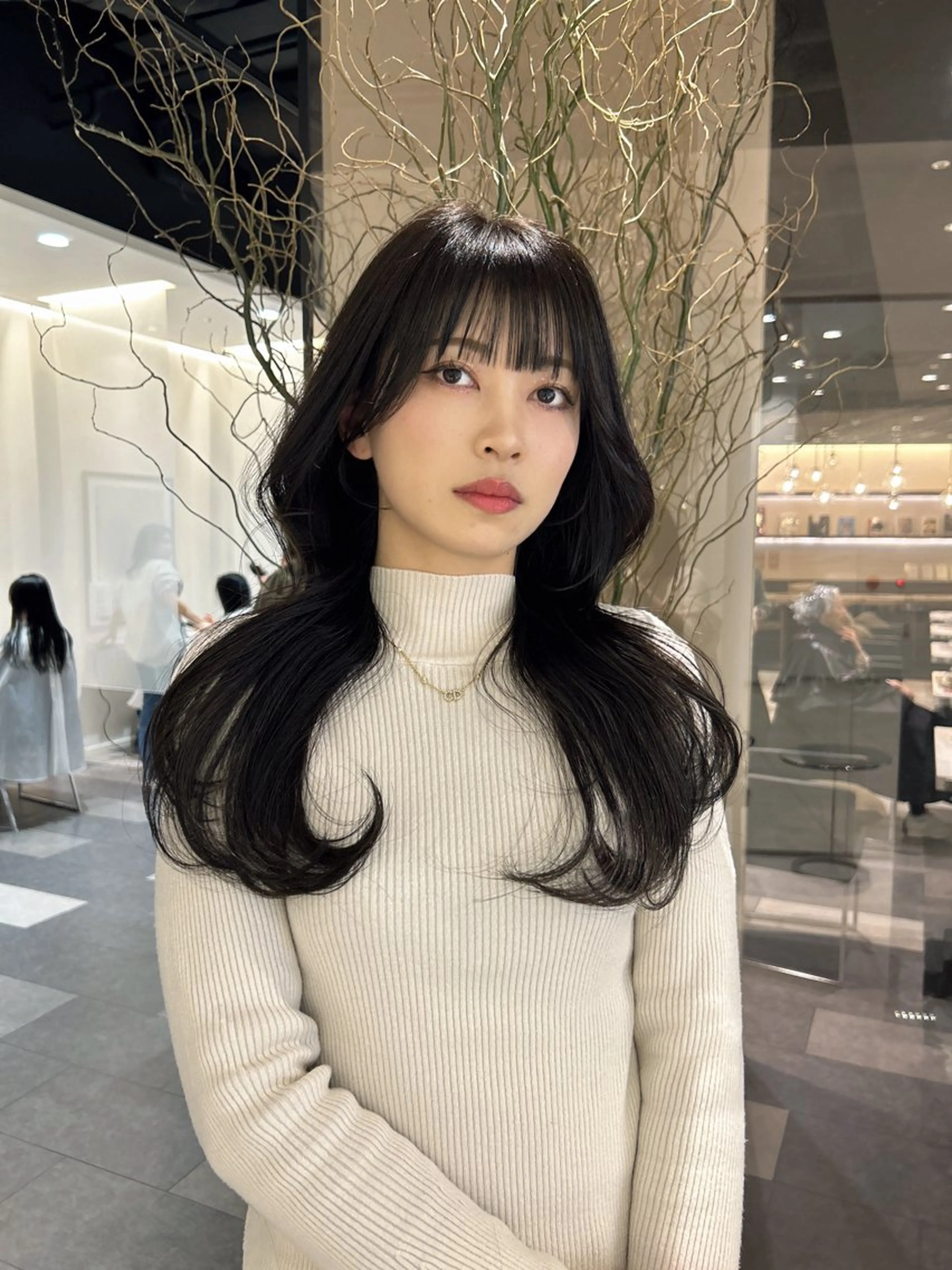 ロング ボブ くびれヘア 髪質改善 レイヤーカット 縮毛矯正 カット ヘアカラー トリートメント 美髪矯正/ 伊藤 更のヘアスタイル