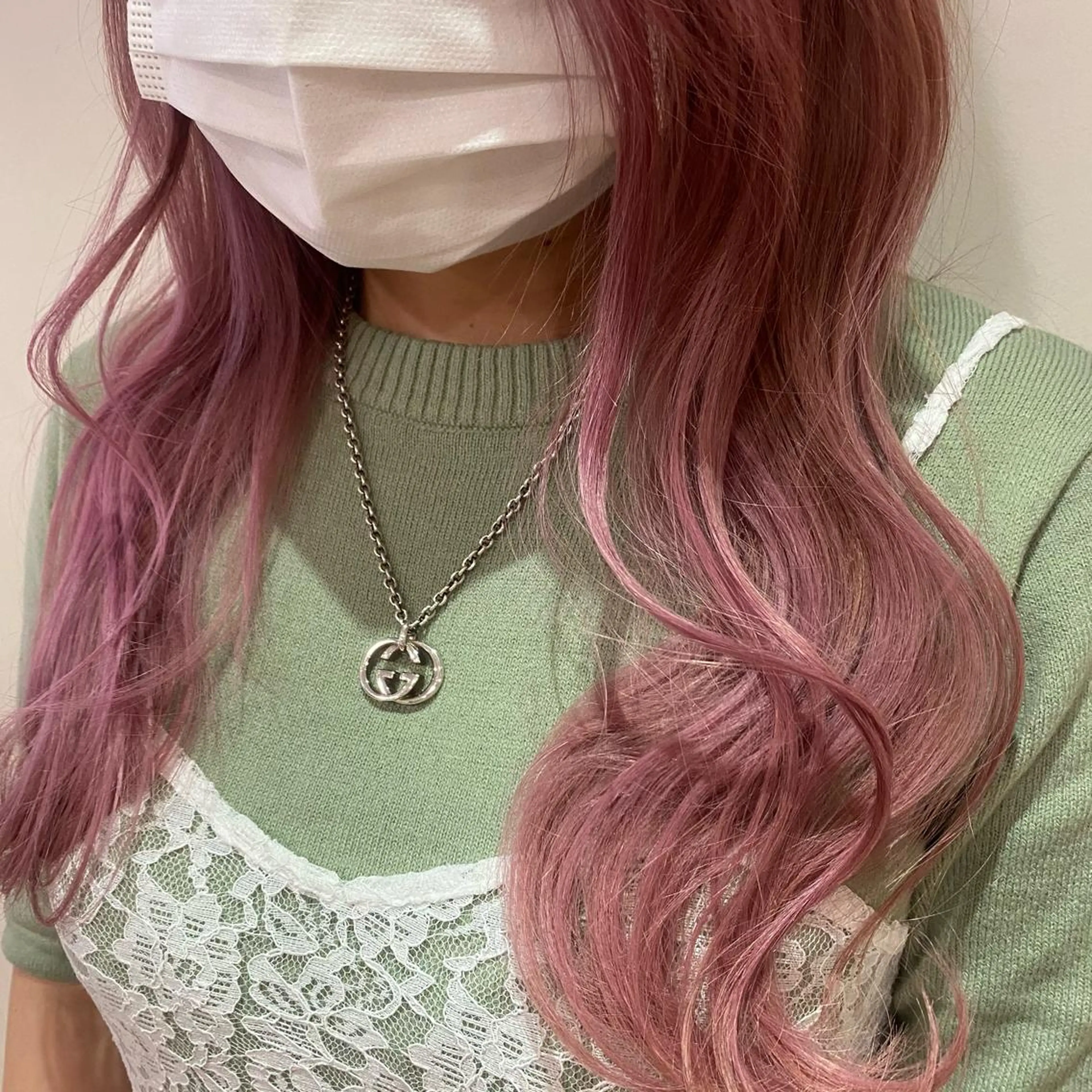 ロング カラー ピンクカラー 韓国風ヘア カット ヘアカラー 💚 nao💚のヘアスタイル