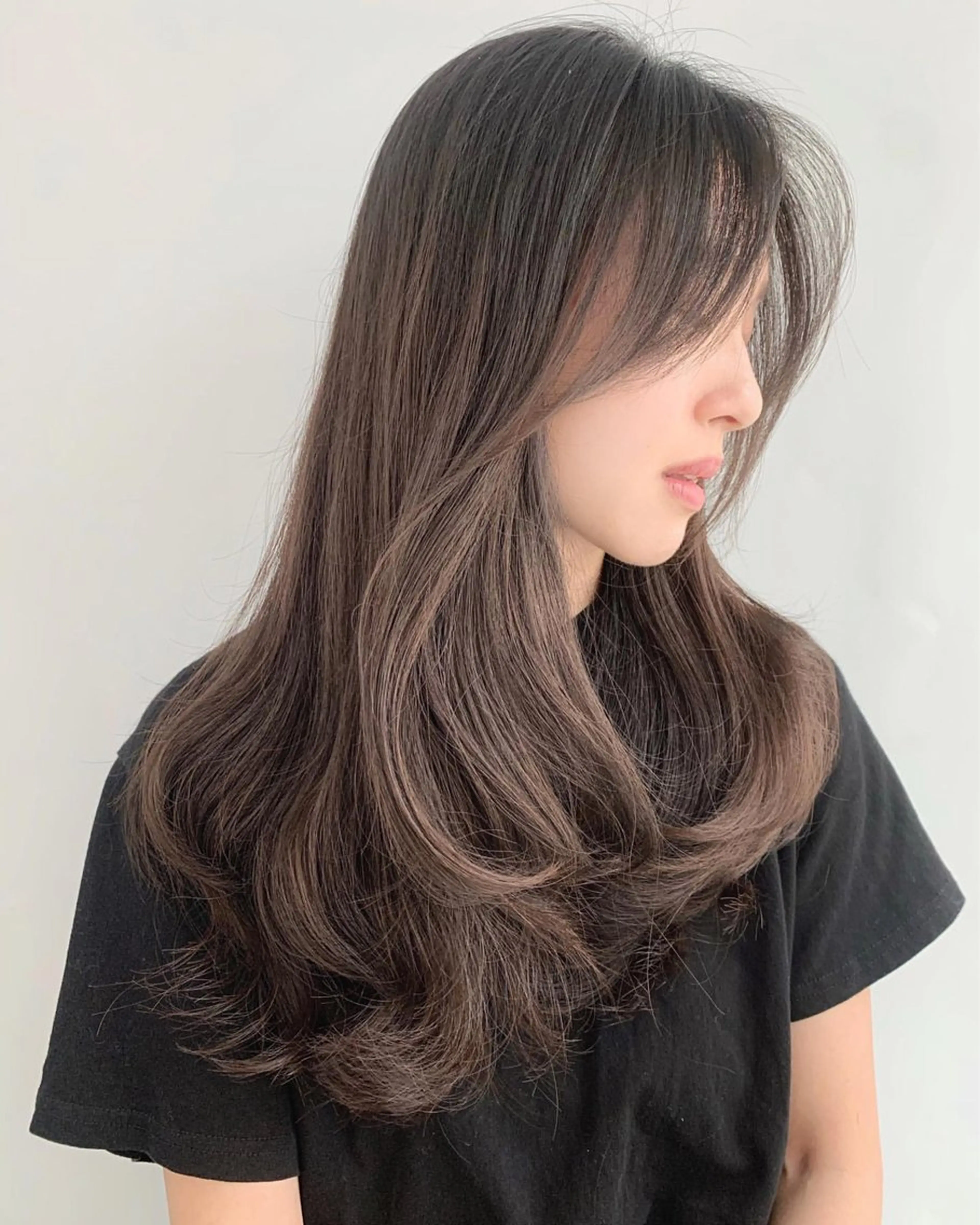 セミロング カラー レイヤーカット 外ハネヘア カット ヘアカラー トリートメント 鈴木 一貴のヘアスタイル