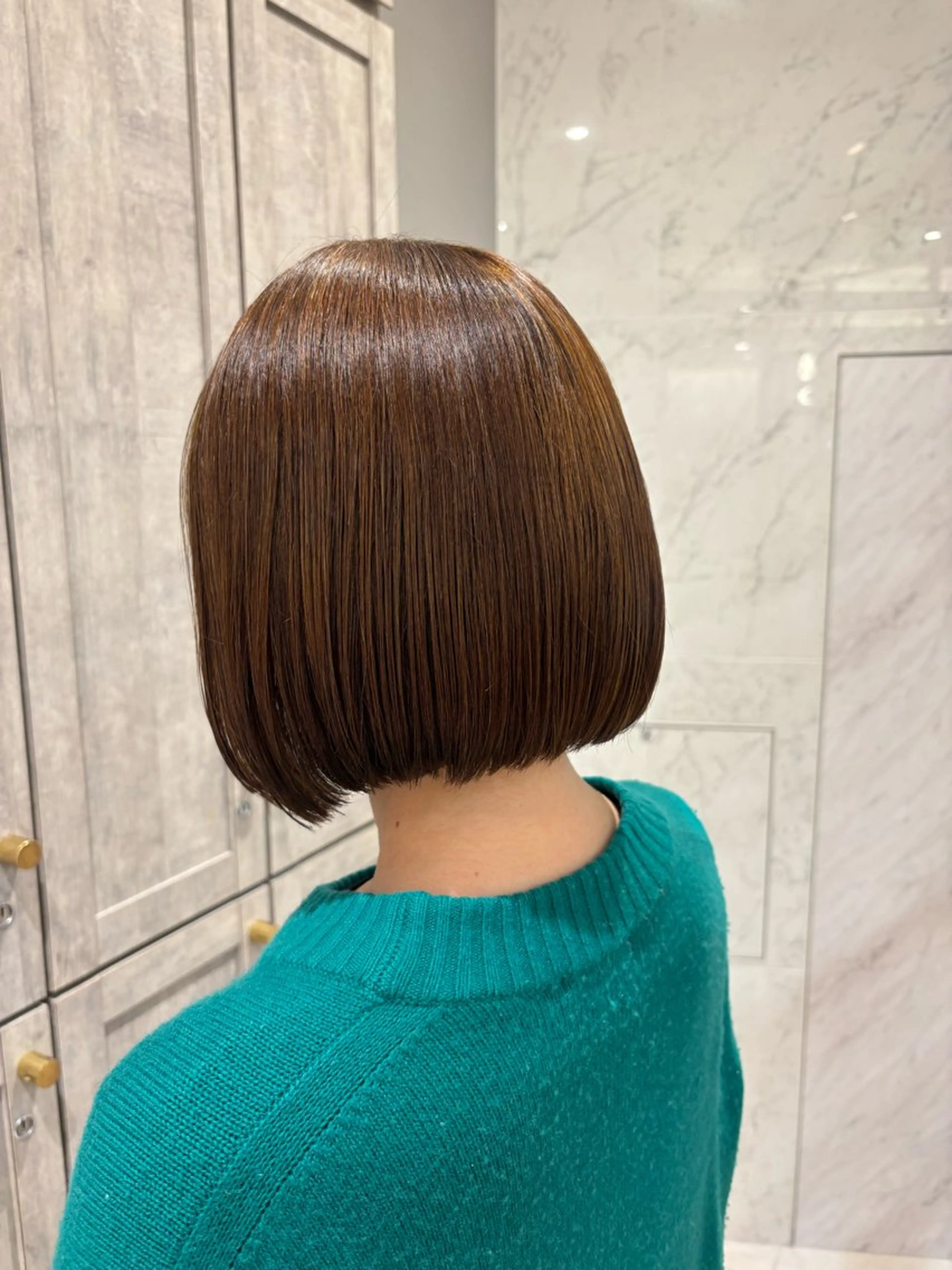 ショート パーマ ハイライト 縮毛矯正 カット 縮毛矯正 トリートメント かどた はるなのヘアスタイル