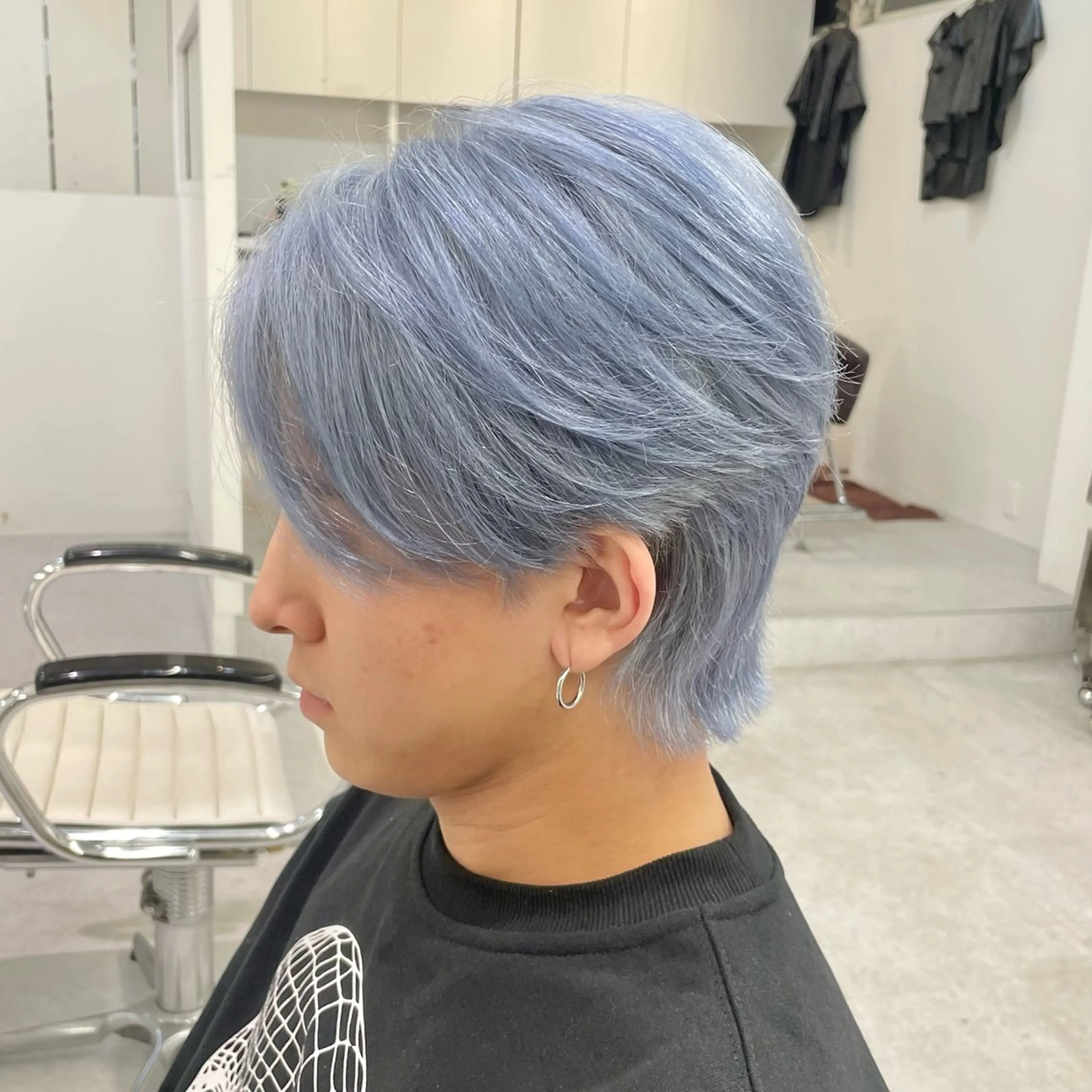 ショート カラー メンズ センターパート ブルーカラー カット ヘアカラー トリートメント 🔷ダブルカラーハイ トーン🔷櫻井走のヘアスタイル