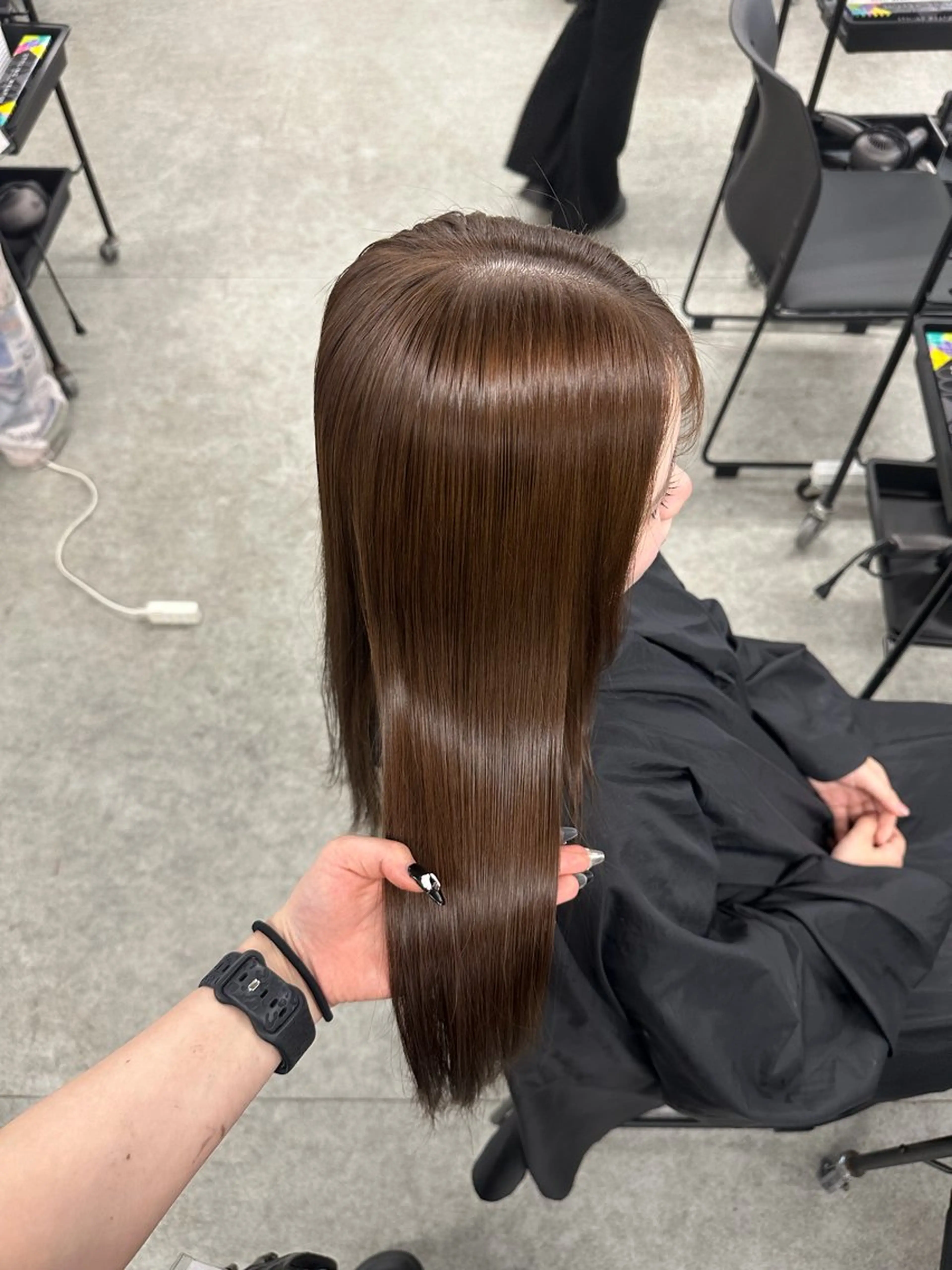 カラー カット ヘアカラー 透ける透明感カラー 🤍anju🎀のヘアスタイル