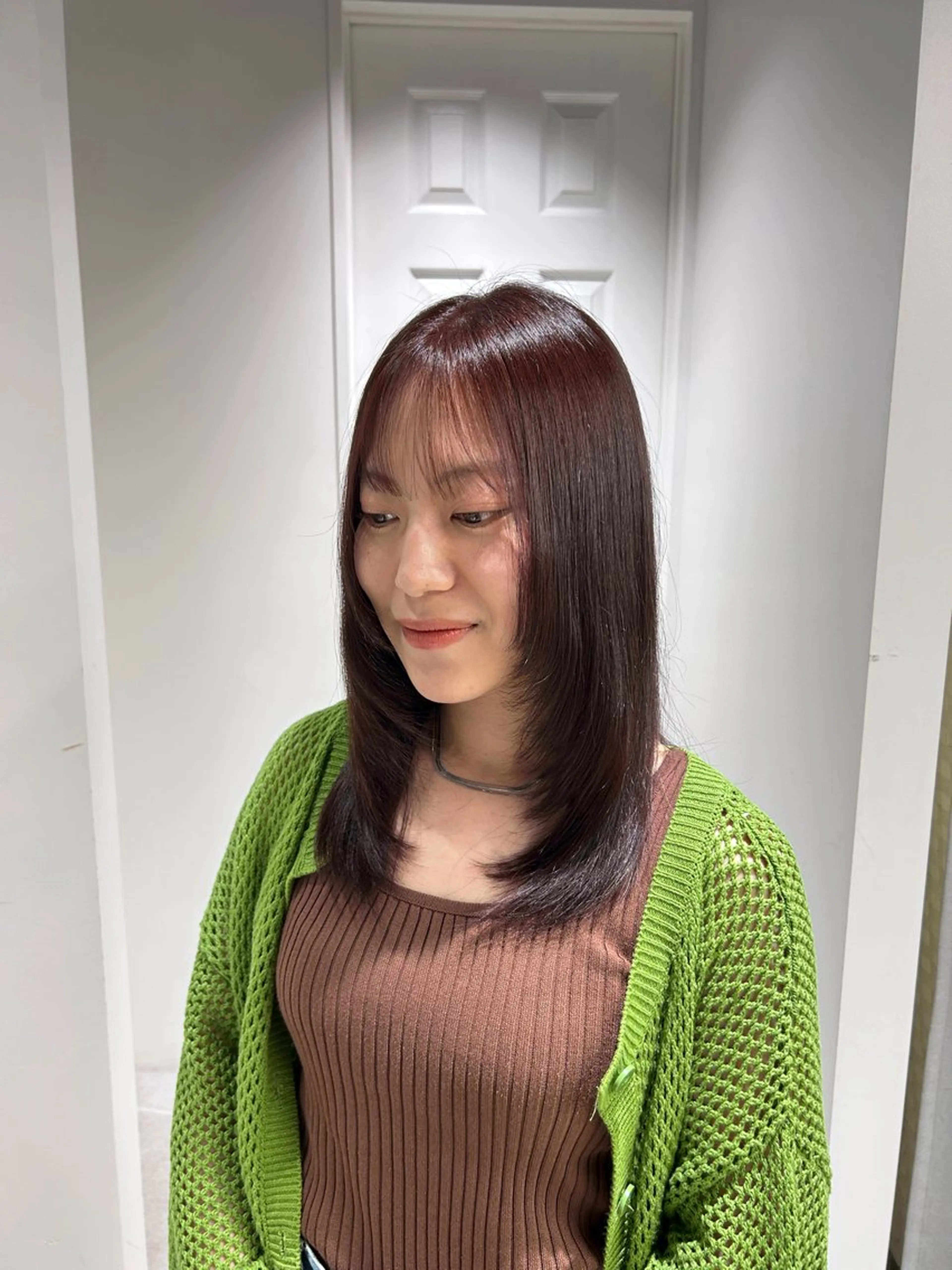 セミロング カラー ヘアカラー 冬っぽカラー/ マツエク/ゆきなのマツエク・マツパデザイン