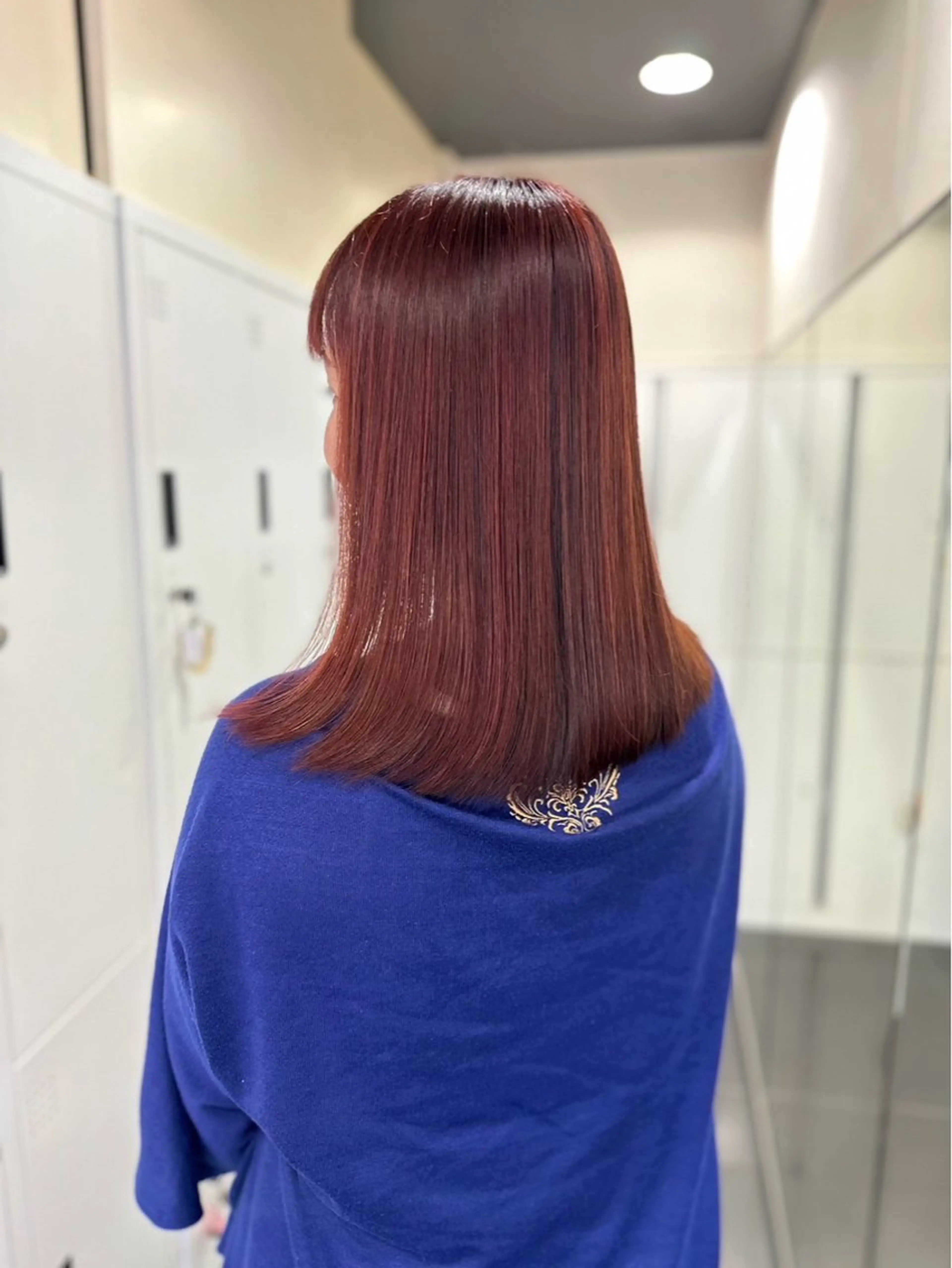 ミディアム カラー ブリーチなしWカラー 暖色カラー/mayuのヘアスタイル