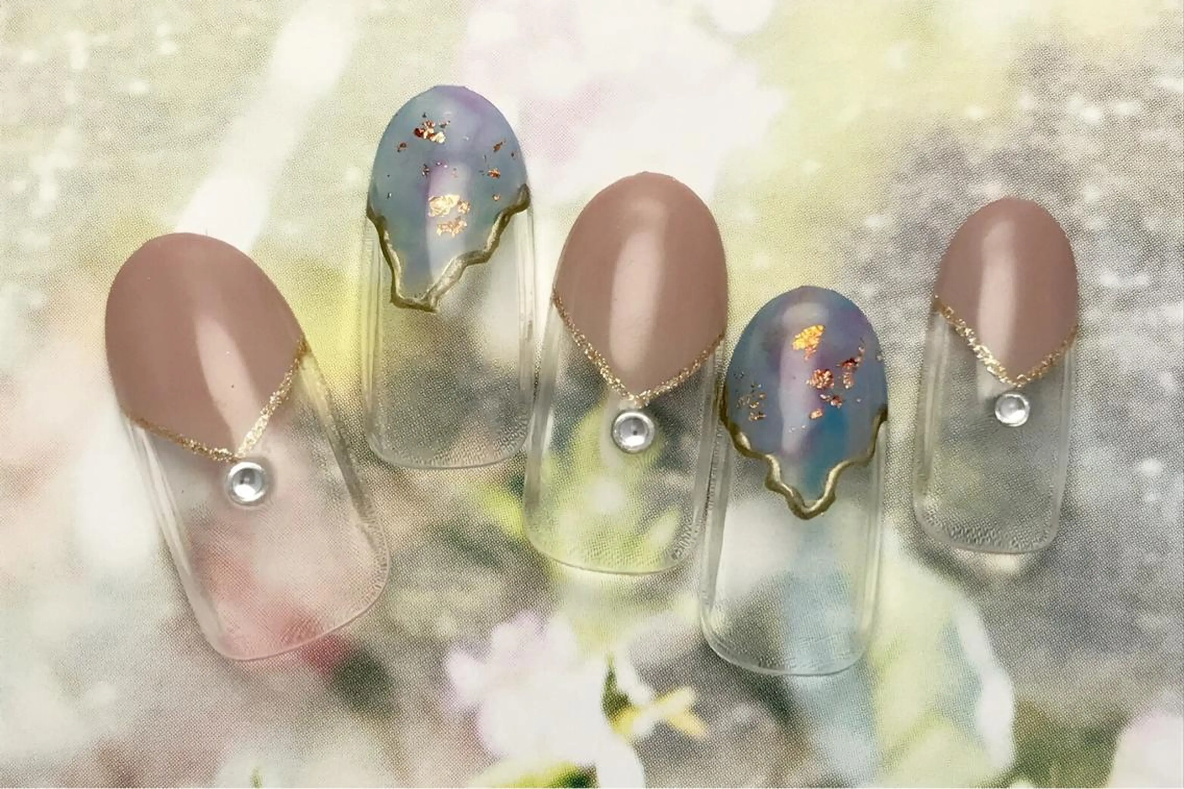 ネイル ストーンネイル Verest 西荻窪のネイルデザイン