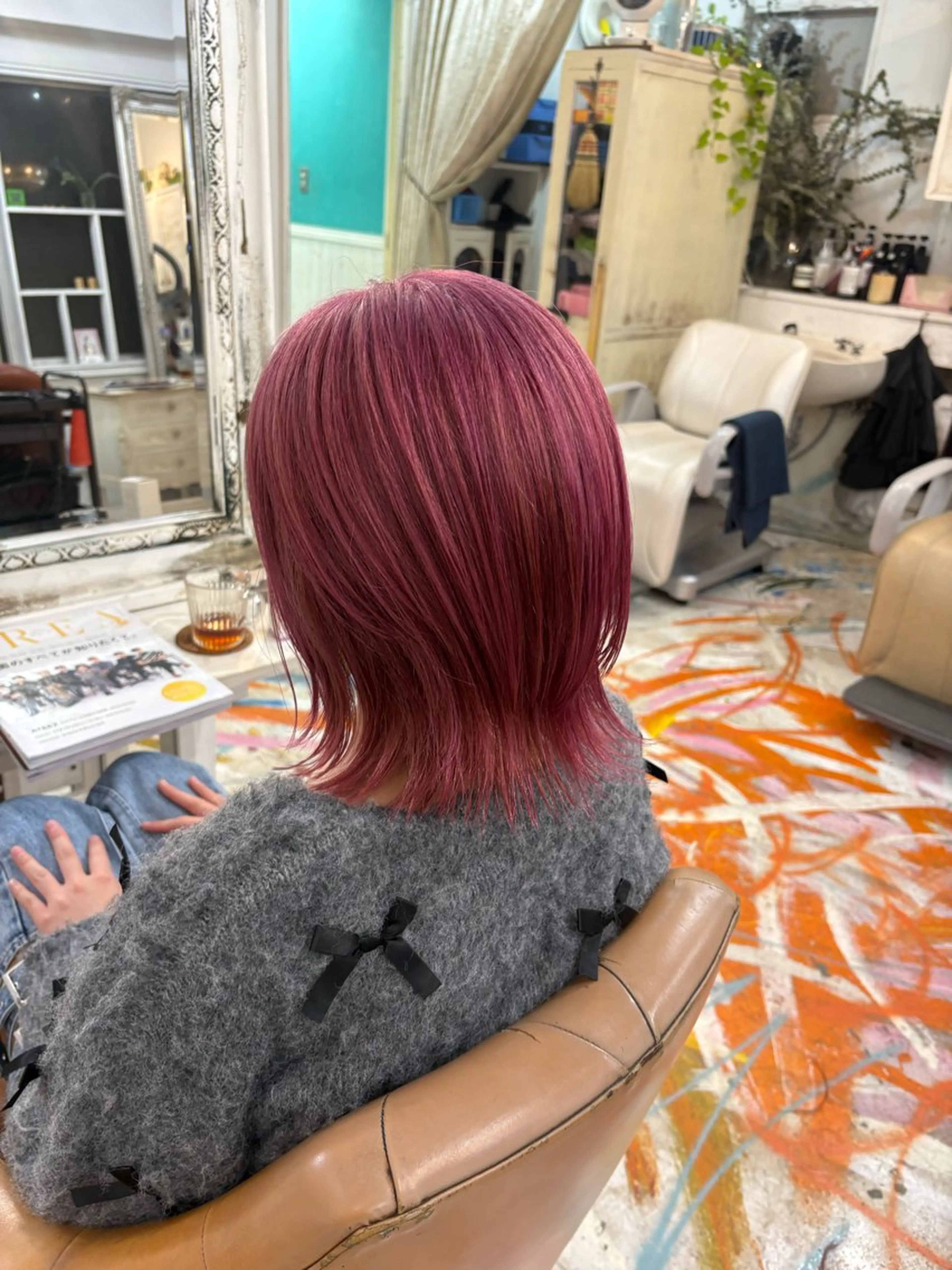 ミディアム ヘアカラー JuJu (orange)のマツエク・マツパデザイン