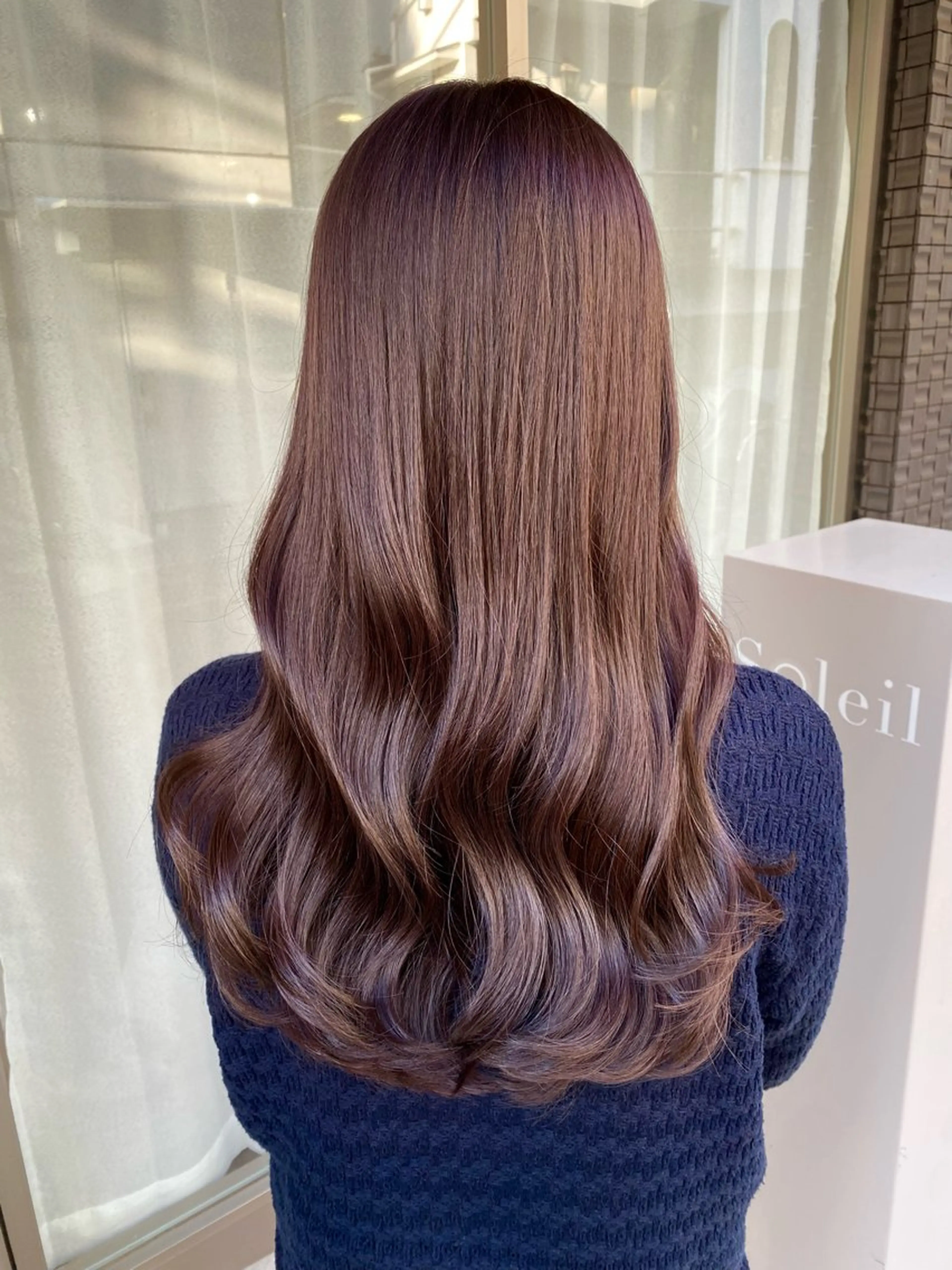 セミロング カラー グレージュ ラベンダーカラー ラベンダーグレージュ ラベンダーグレー カット ヘアカラー トリートメント グレージュ/透明感/ 韓国ヘア/RISAのヘアスタイル