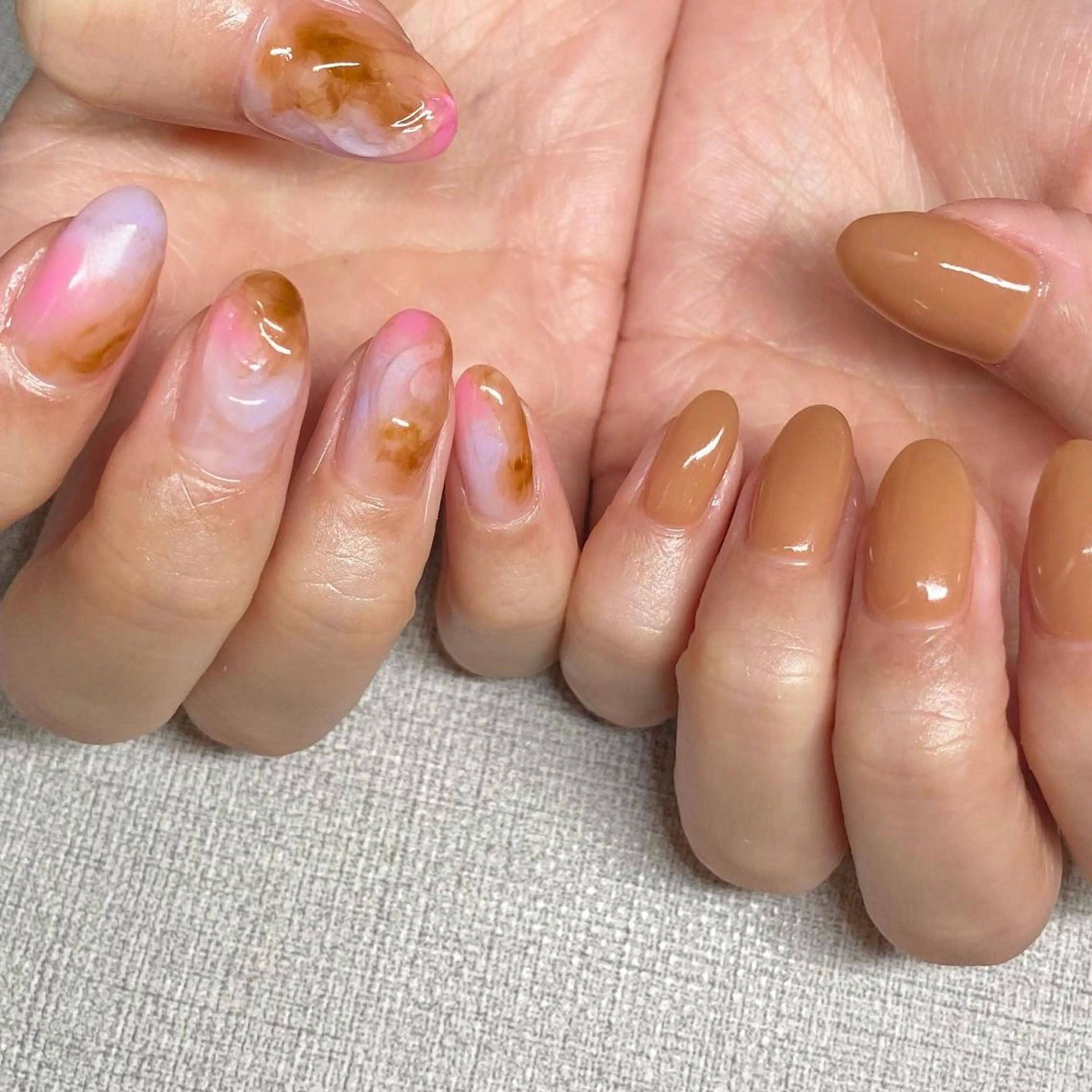 ネイル アートネイル ニュアンスネイル 春ネイル 夏ネイル ハンドネイル 山田 貴子のネイルデザイン