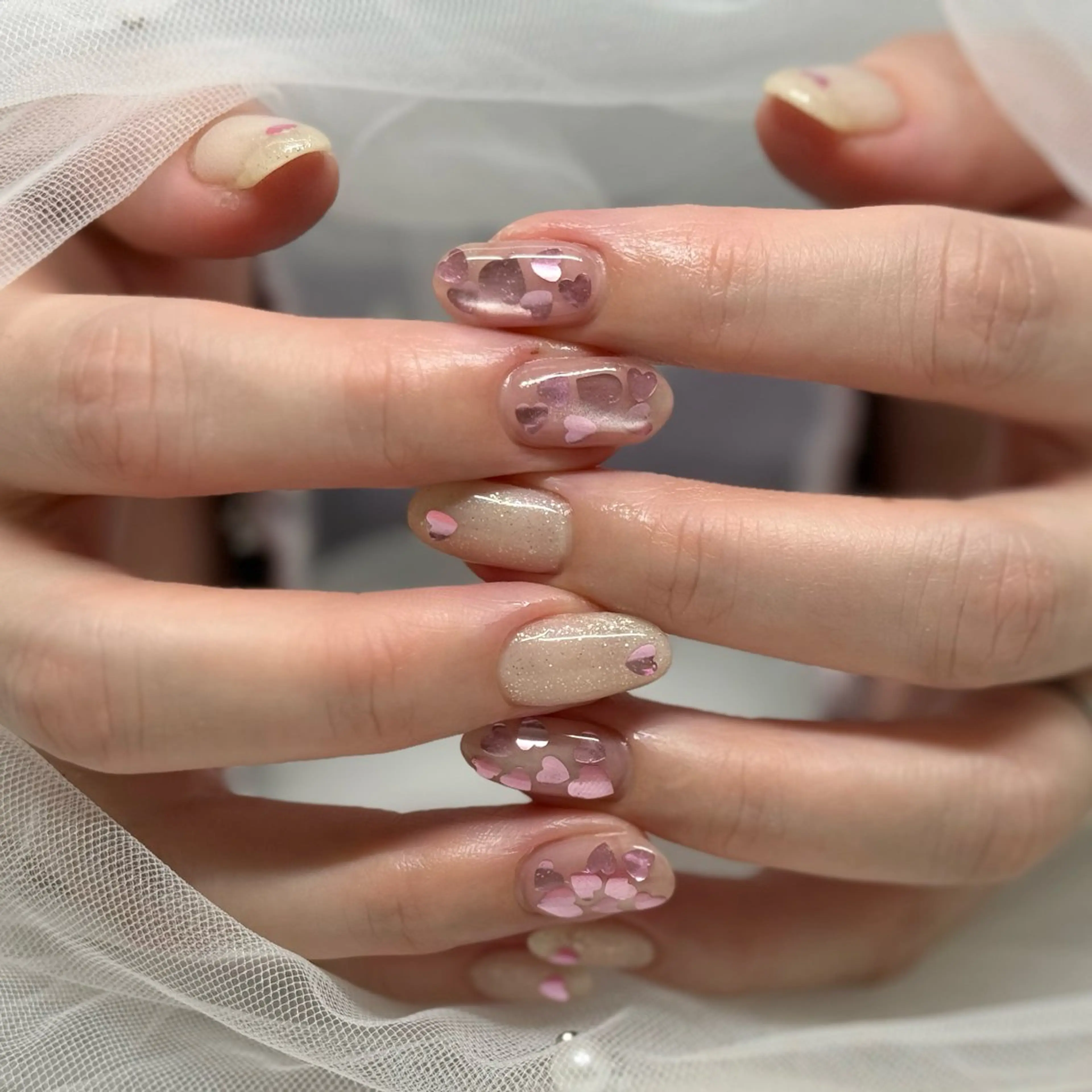 ネイル マグネットネイル バレンタイン ハンドネイル salone Regina 【サローネ　レジーナ】所属・Regina Marinaのネイルデザイン