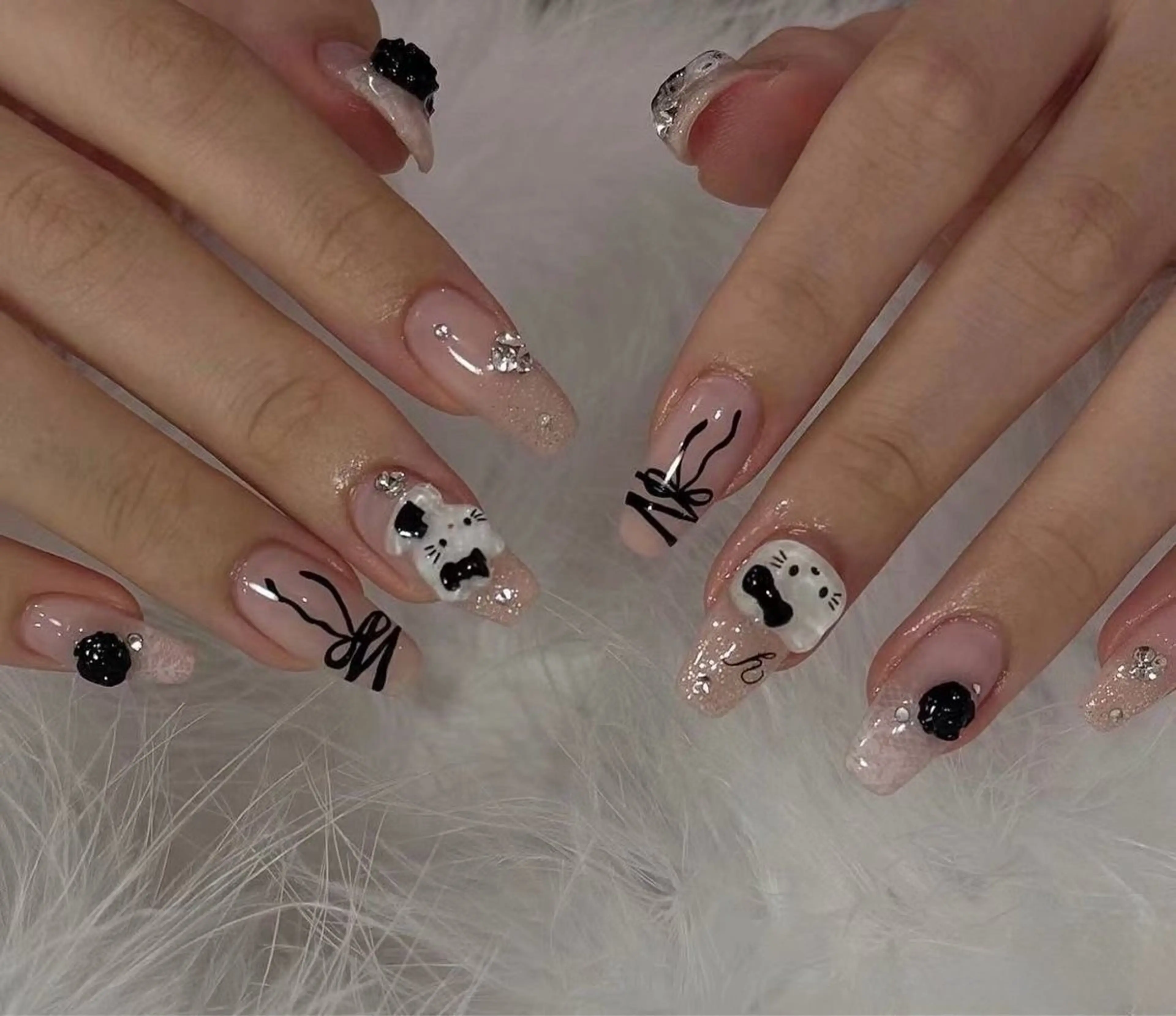 ネイル 長さ出し フレンチネイル グラデーション 卒業式 マグネットネイル ハンドネイル MIHANA NAILのネイルデザイン