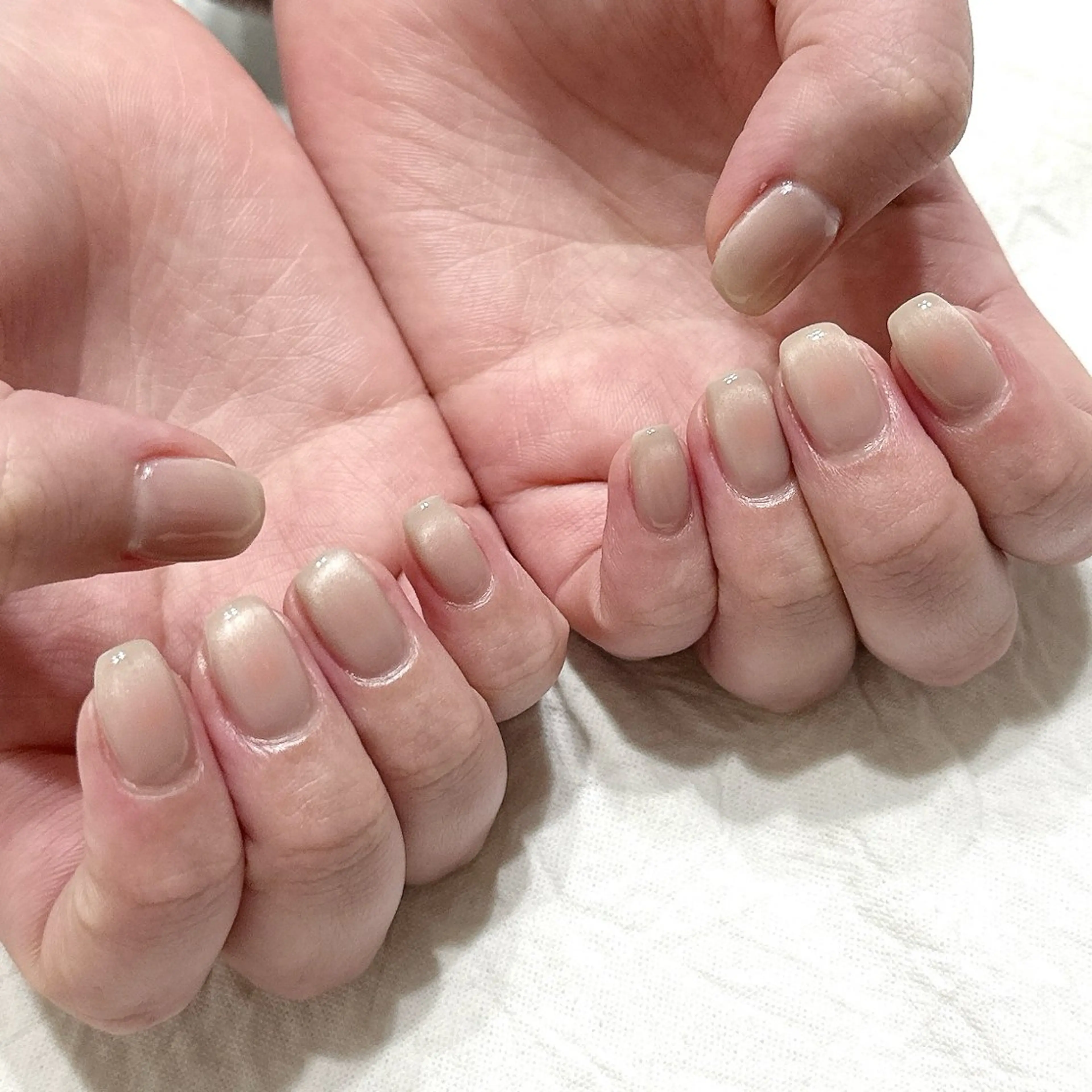 ネイル チークネイル ピンク シンプルネイル ハンドネイル peaberry nailのネイルデザイン