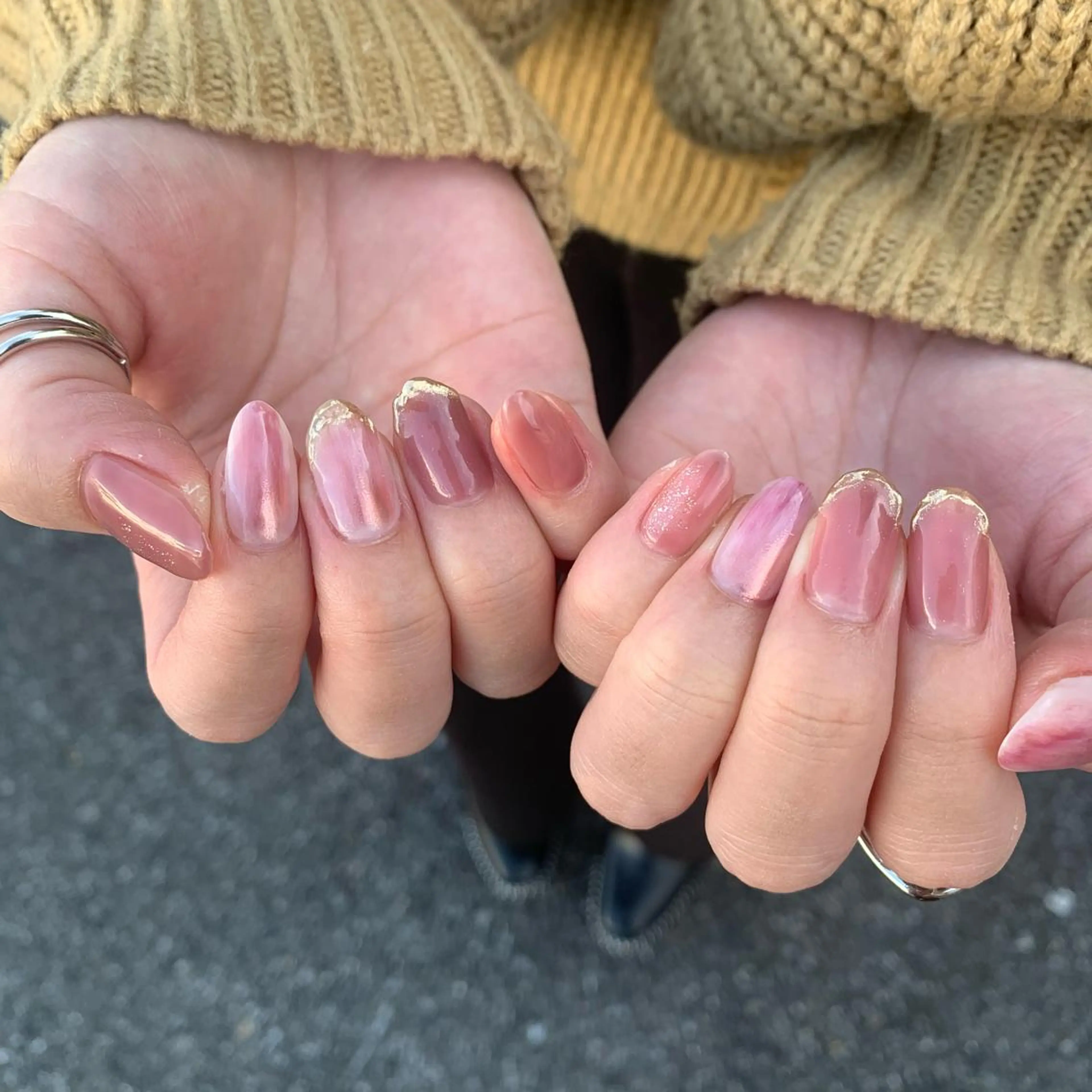 ネイル ピンク ハンドネイル 佐藤 穂乃香のネイルデザイン