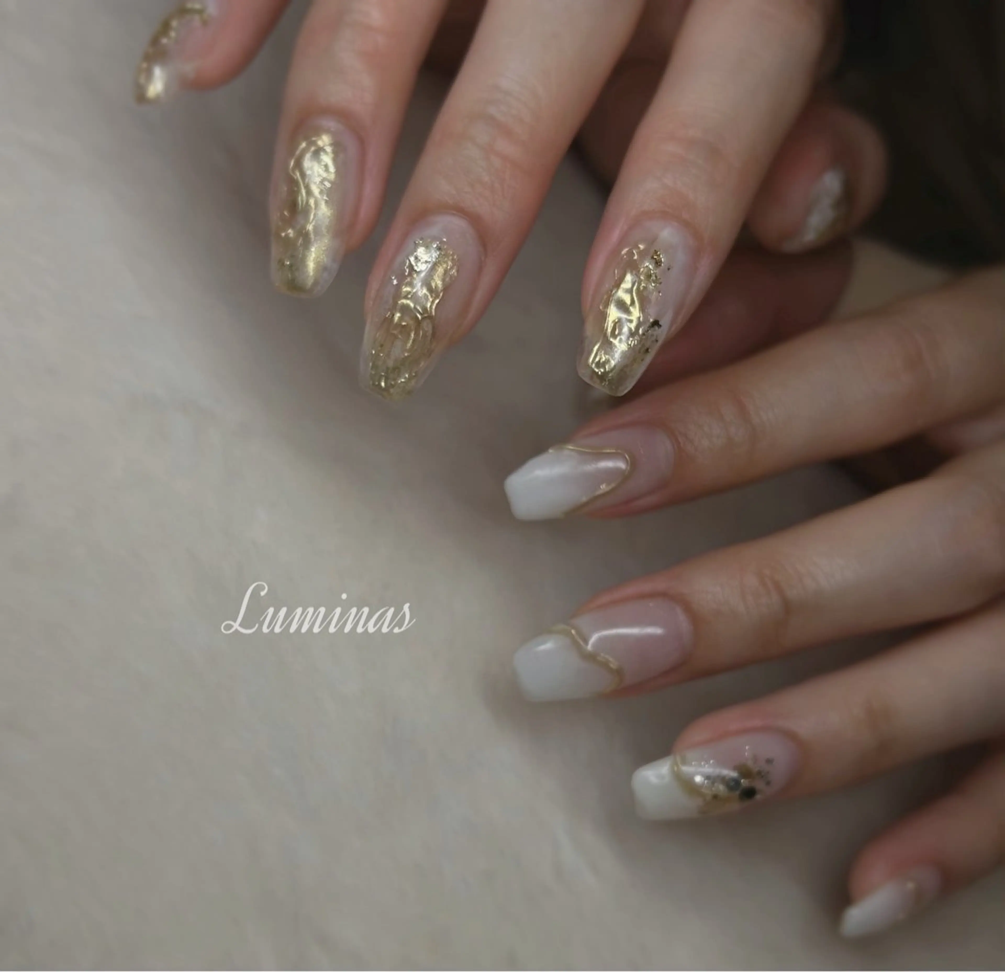 ネイル アートネイル 持ち込み ニュアンスネイル ruffle Asukaのネイルデザイン