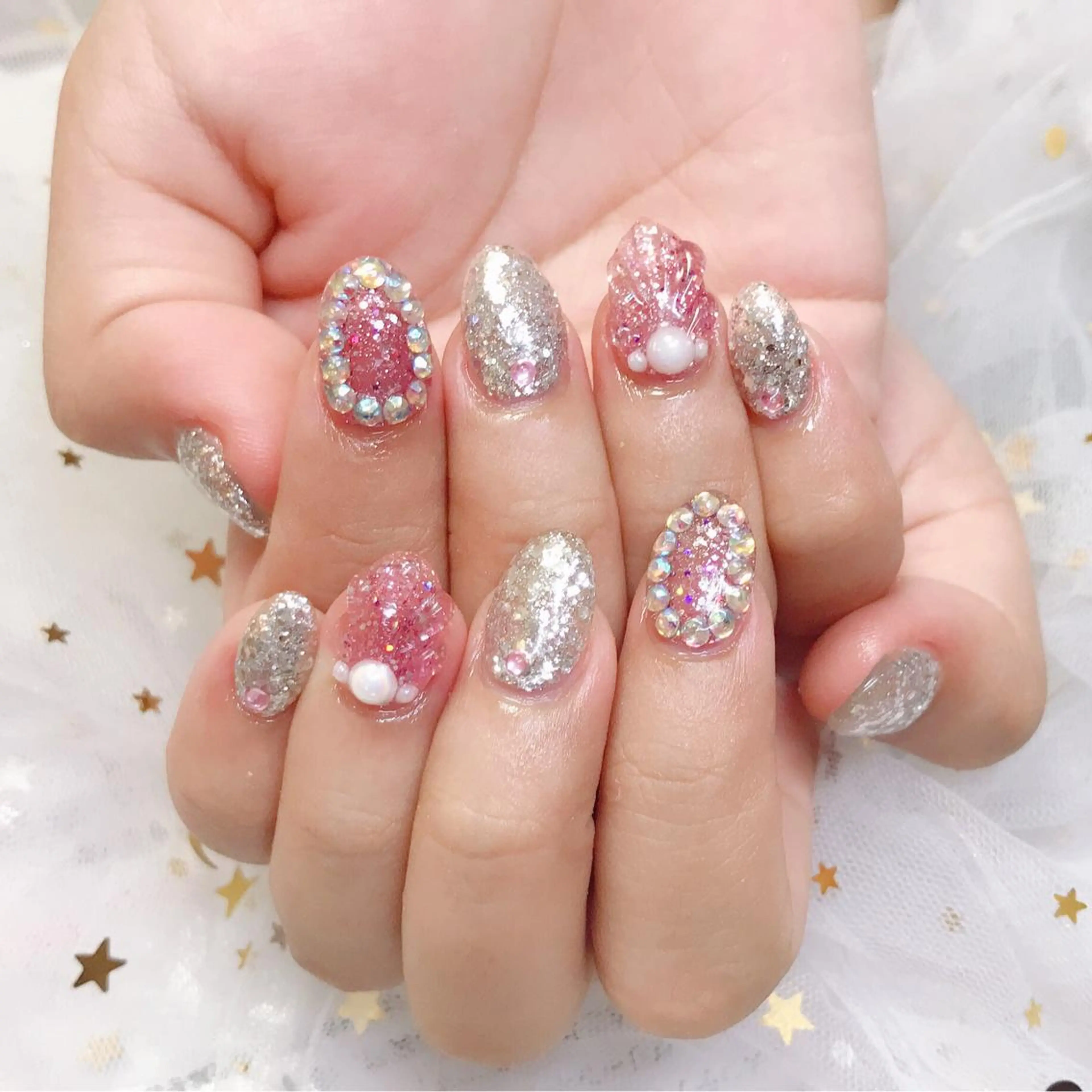 カラー ネイル アートネイル スカルプネイル Q Free nailsのネイルデザイン