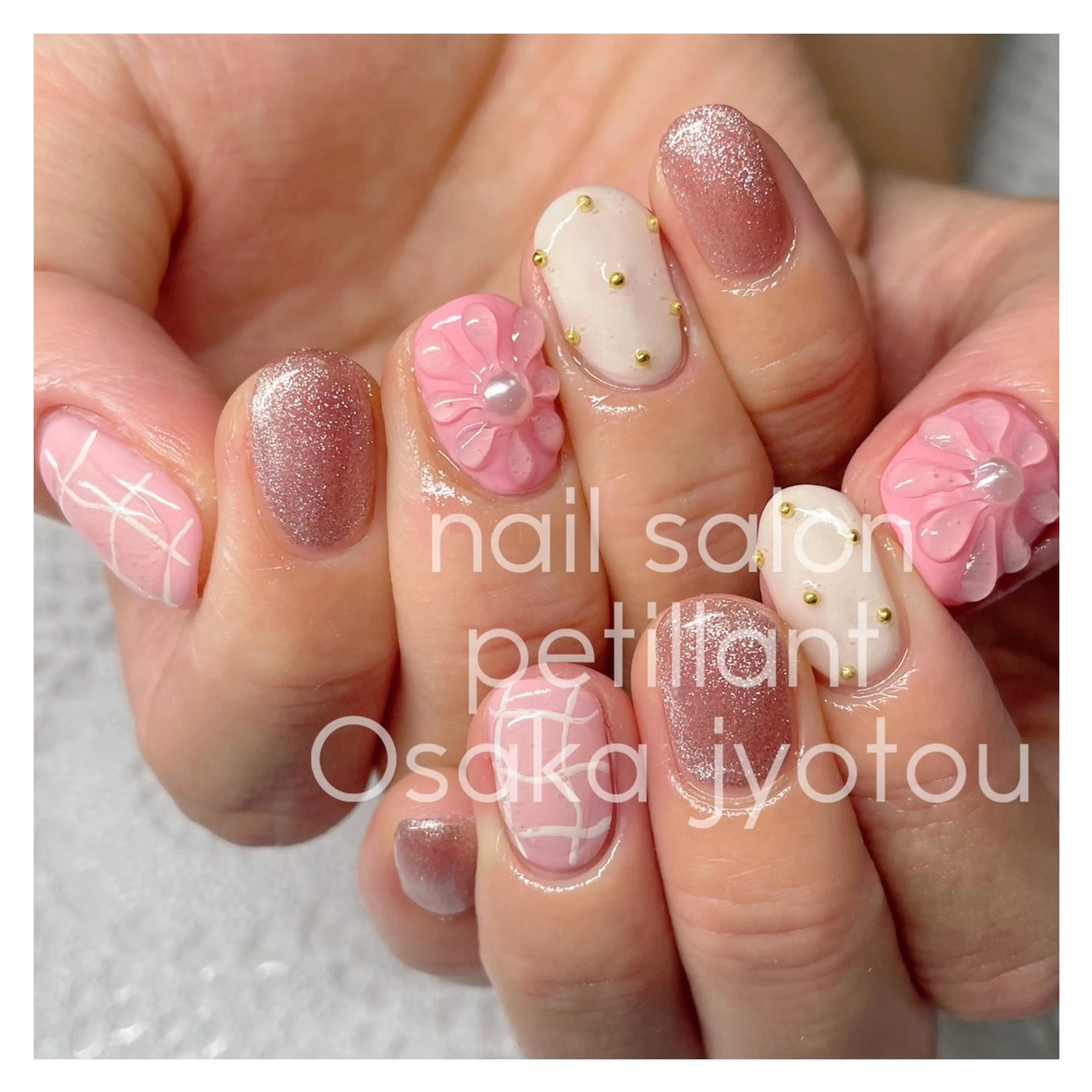 ネイル 持ち込み ピンク petillant所属・nail salon petillantのネイルデザイン